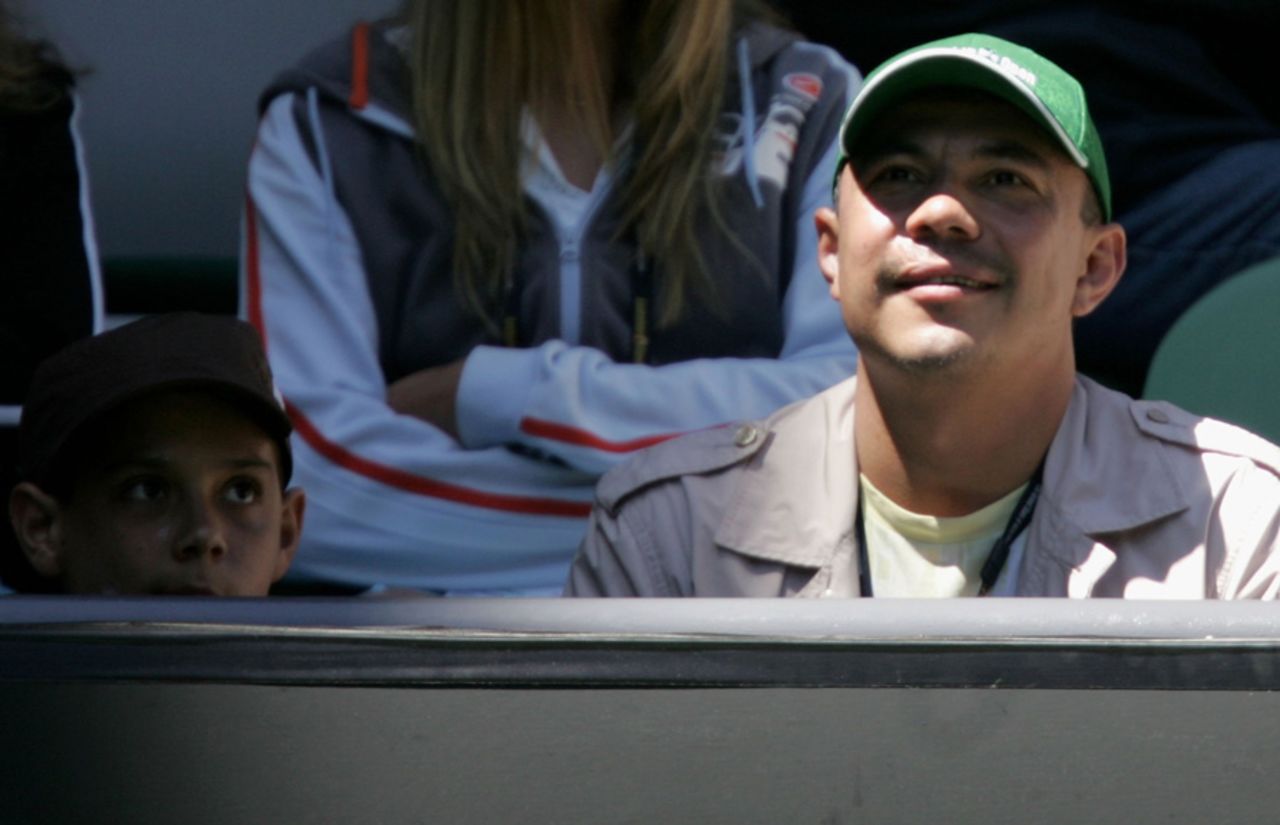 Boxer Kostya Tszyu watches the Australian Open, Melbourne, January 25, 2007