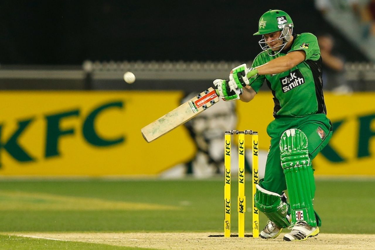 Luke Wright struck eight fours and two sixes in 20 balls, Melbourne Stars v Adelaide Strikers, Big Bash League, Melbourne, January 9, 2014