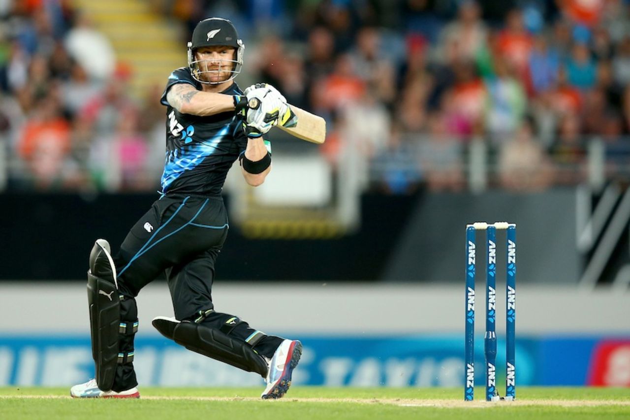 Brendon McCullum guides one behind the stumps, New Zealand v West Indies, 1st T20, Auckland, January 11, 2014
