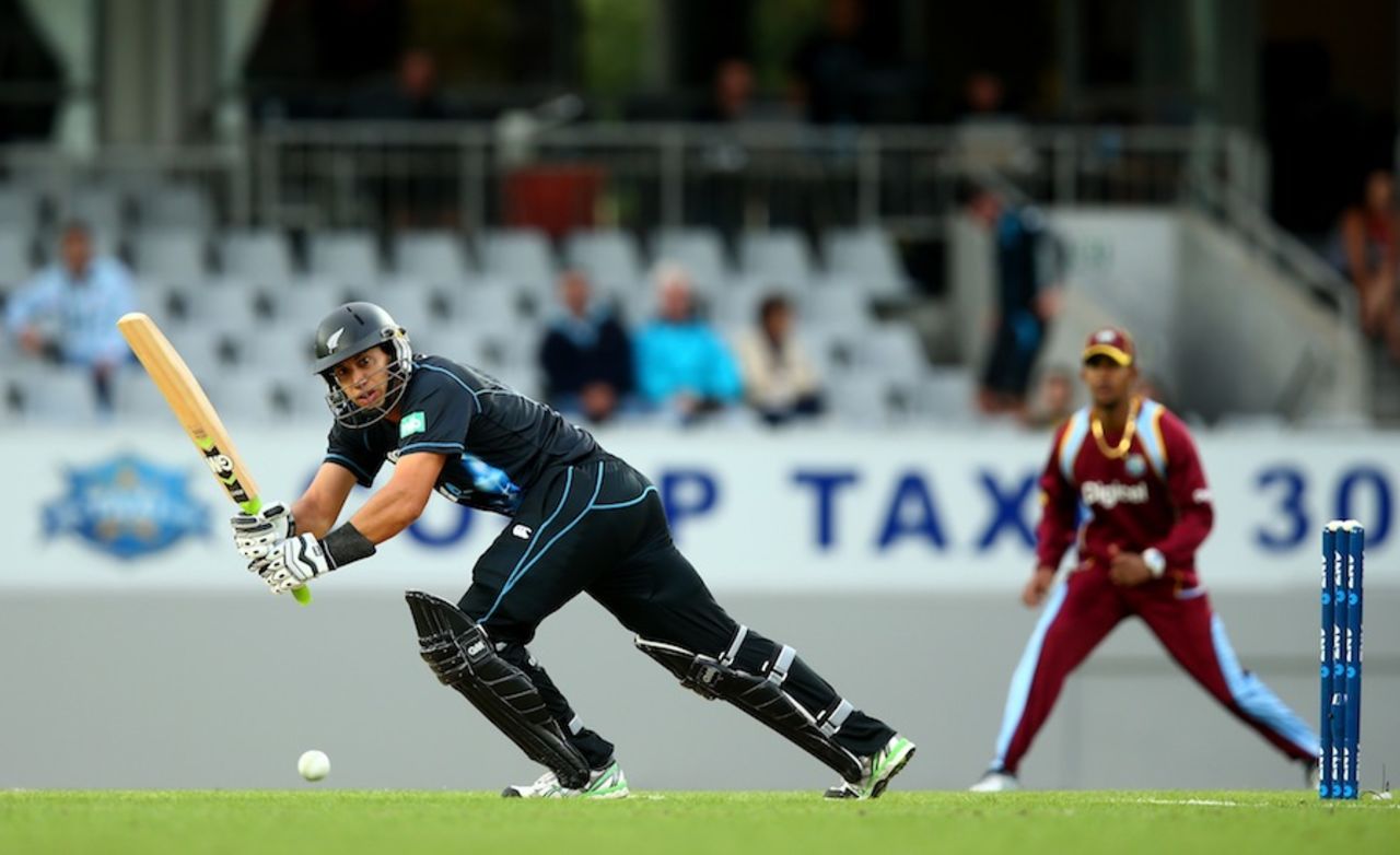 Ross Taylor survived only seven balls, New Zealand v West Indies, 1st T20, Auckland, January 11, 2014