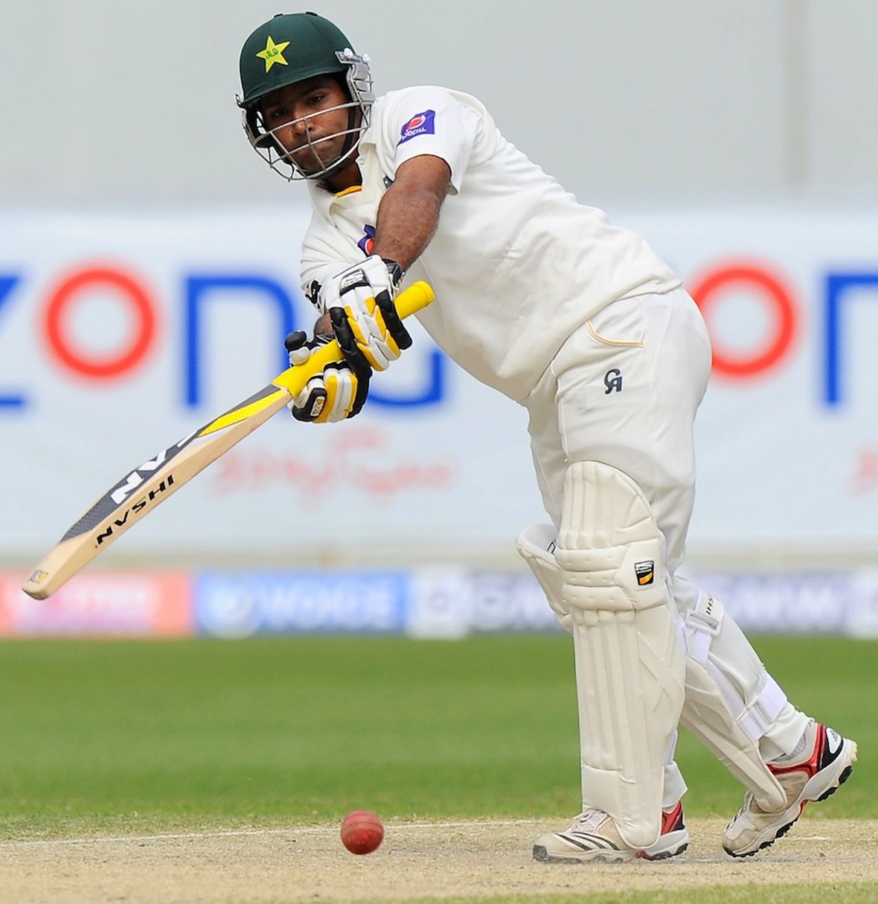 Asad Shafiq flicks on the leg side, Pakistan v Sri Lanka, 2nd Test, Dubai, 4th day, January 11, 2014
