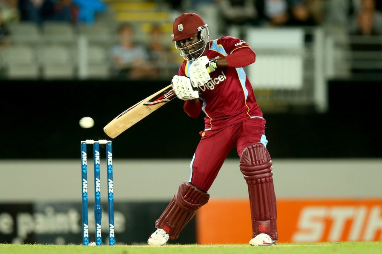 Andre Fletcher cuts off the backfoot, New Zealand v West Indies, 1st T20, Auckland, January 11, 2014