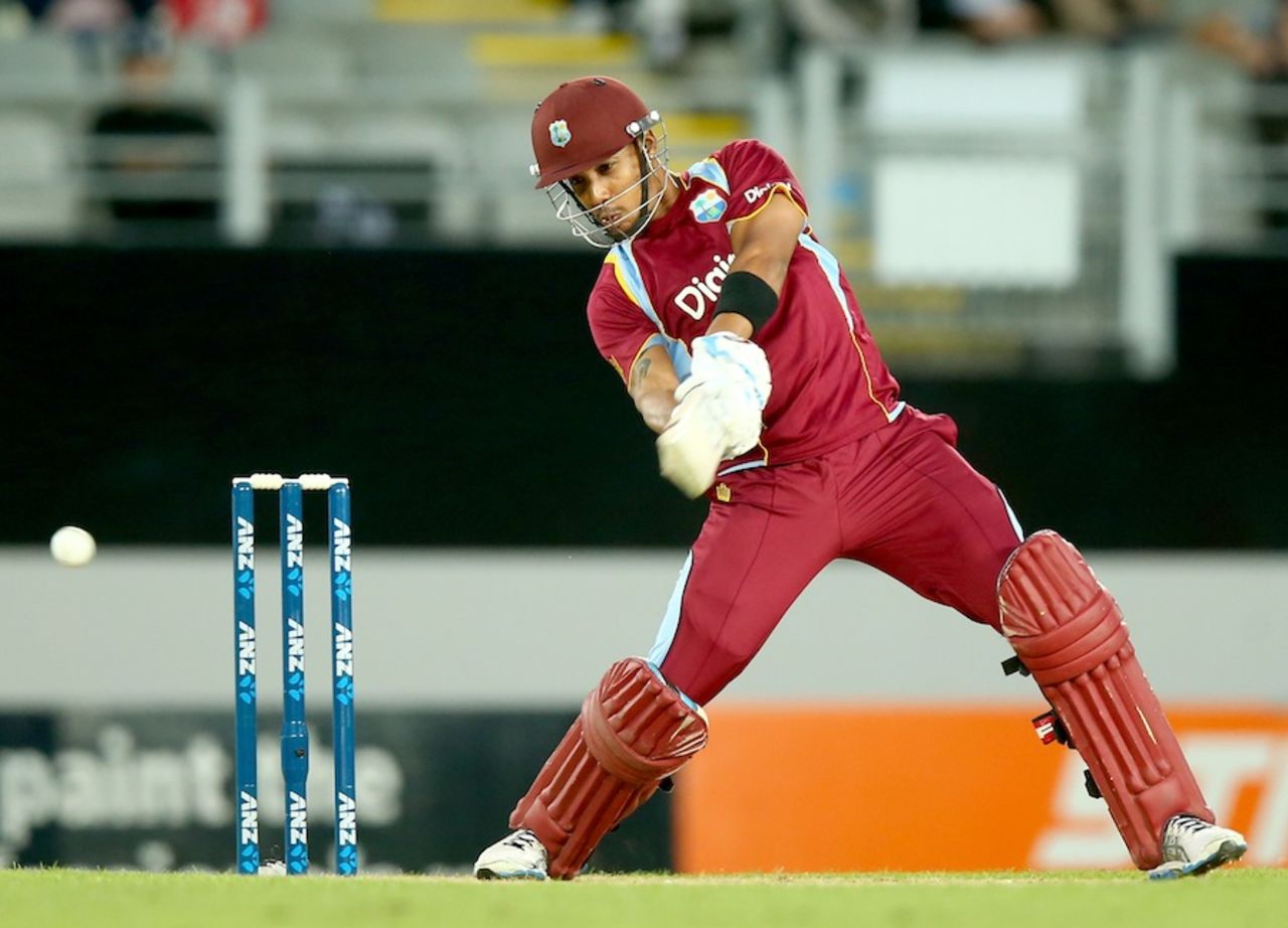 Lendl Simmons fell without opening his account, New Zealand v West Indies, 1st T20, Auckland, January 11, 2014