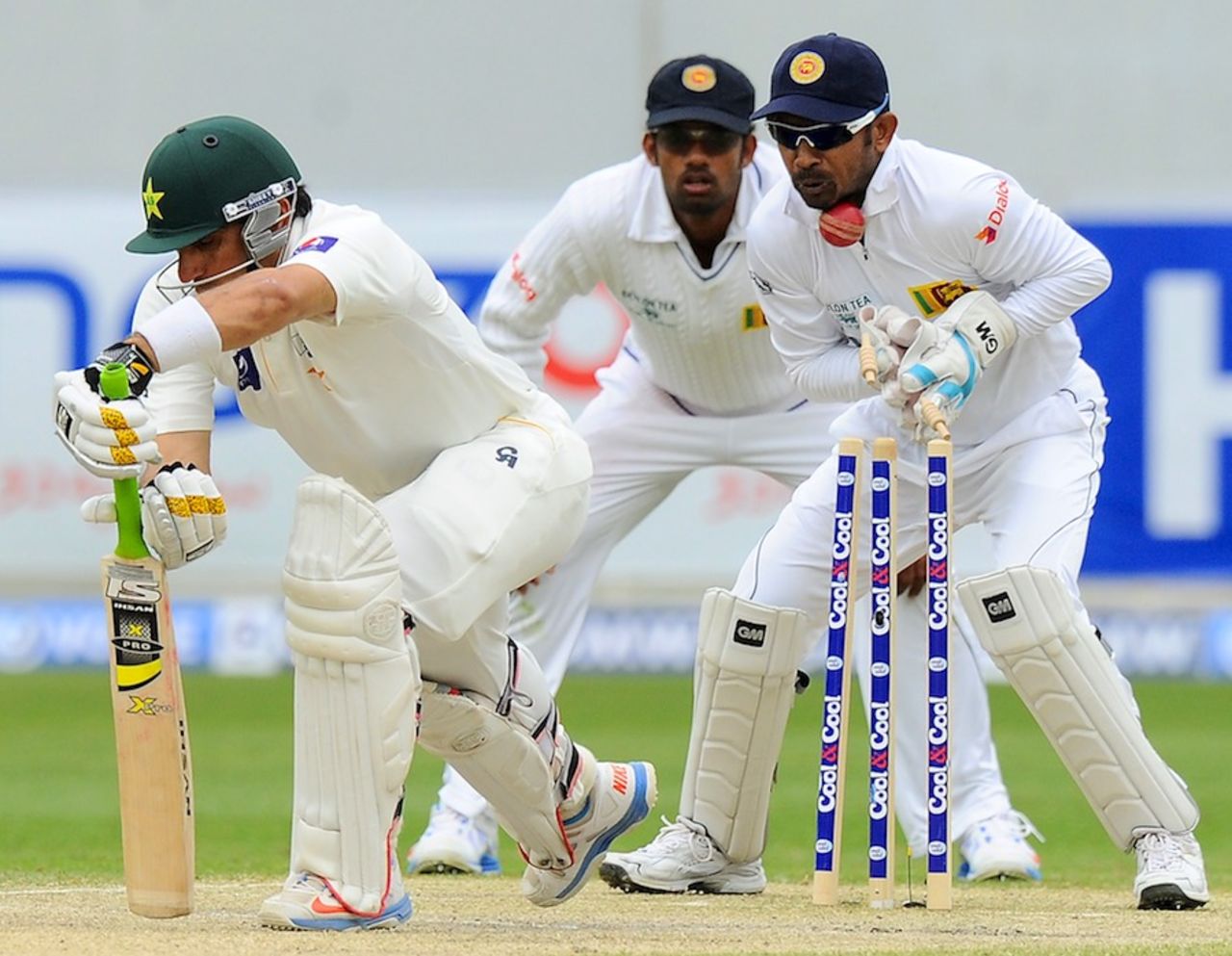 Misbah-ul-Haq was bowled by Rangana Herath, Pakistan v Sri Lanka, 2nd Test, Dubai, 4th day, January 11, 2014