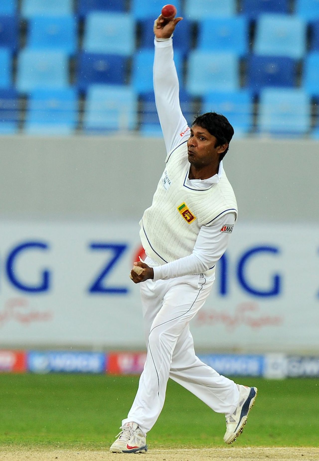 Kumar Sangakkara bowled for the fourth time in Tests, Pakistan v Sri Lanka, 2nd Test, Dubai, 4th day, January 11, 2014