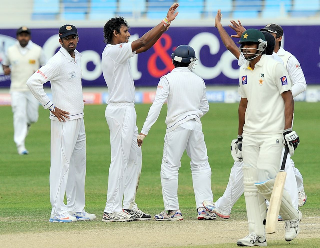 Suranga Lakmal had Rahat Ali caught behind, Pakistan v Sri Lanka, 2nd Test, Dubai, 5th day, January 12, 2014