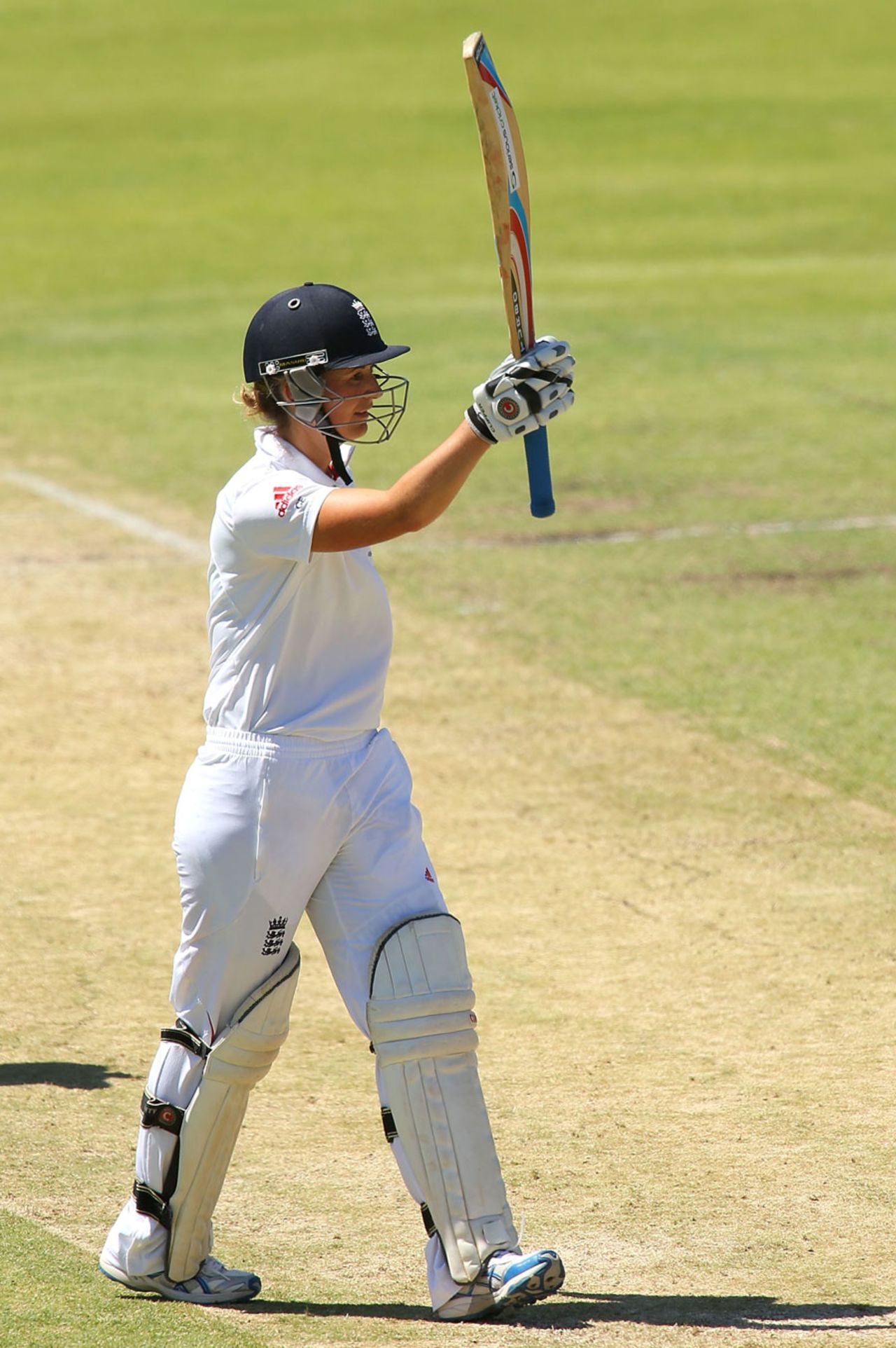 Charlotte Edwards made a half-century batting down the order, Australia v England, Only women's Test, Perth, 3rd day, January 12, 2014