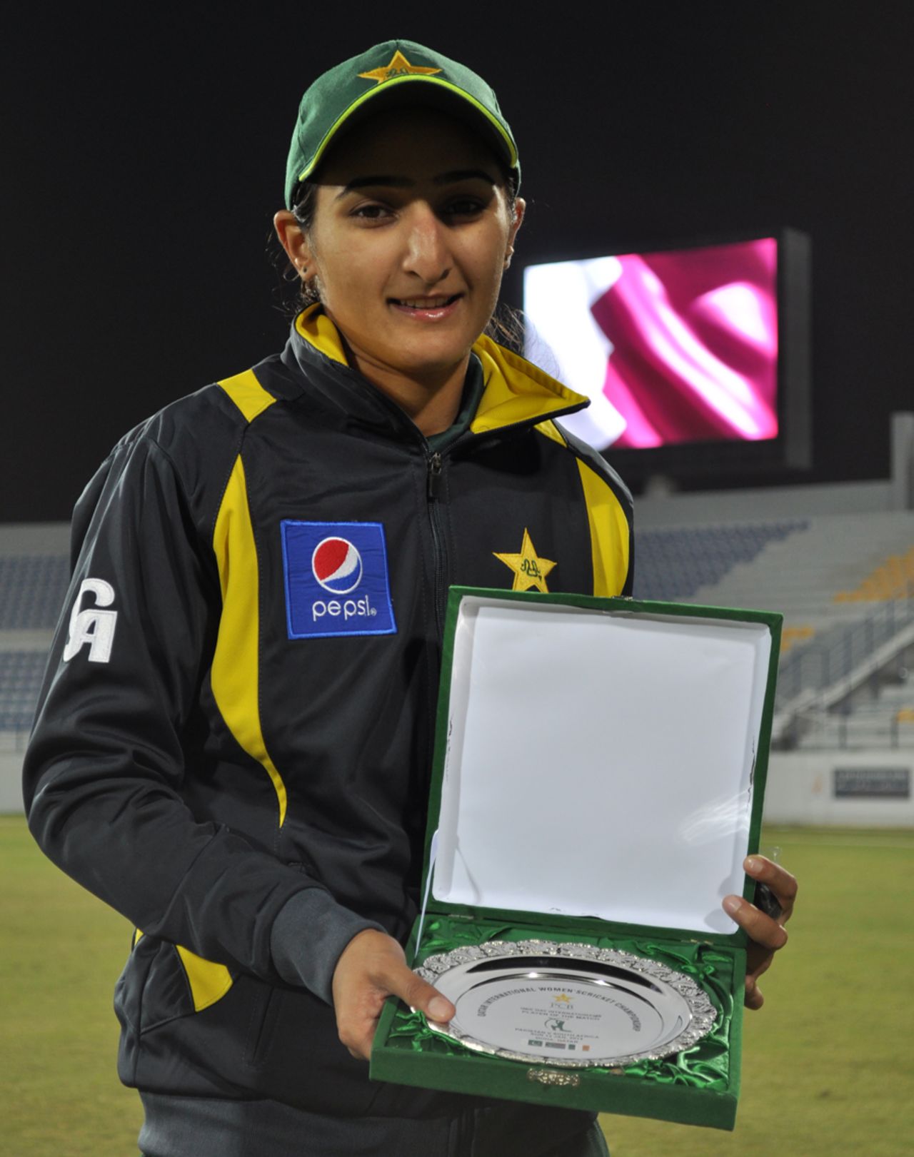 Bismah Maroof was Player of the Match for her 60, Pakistan women v South Africa women, PCB Qatar Women's 50-over Tri-Series, Doha, January 12, 2014