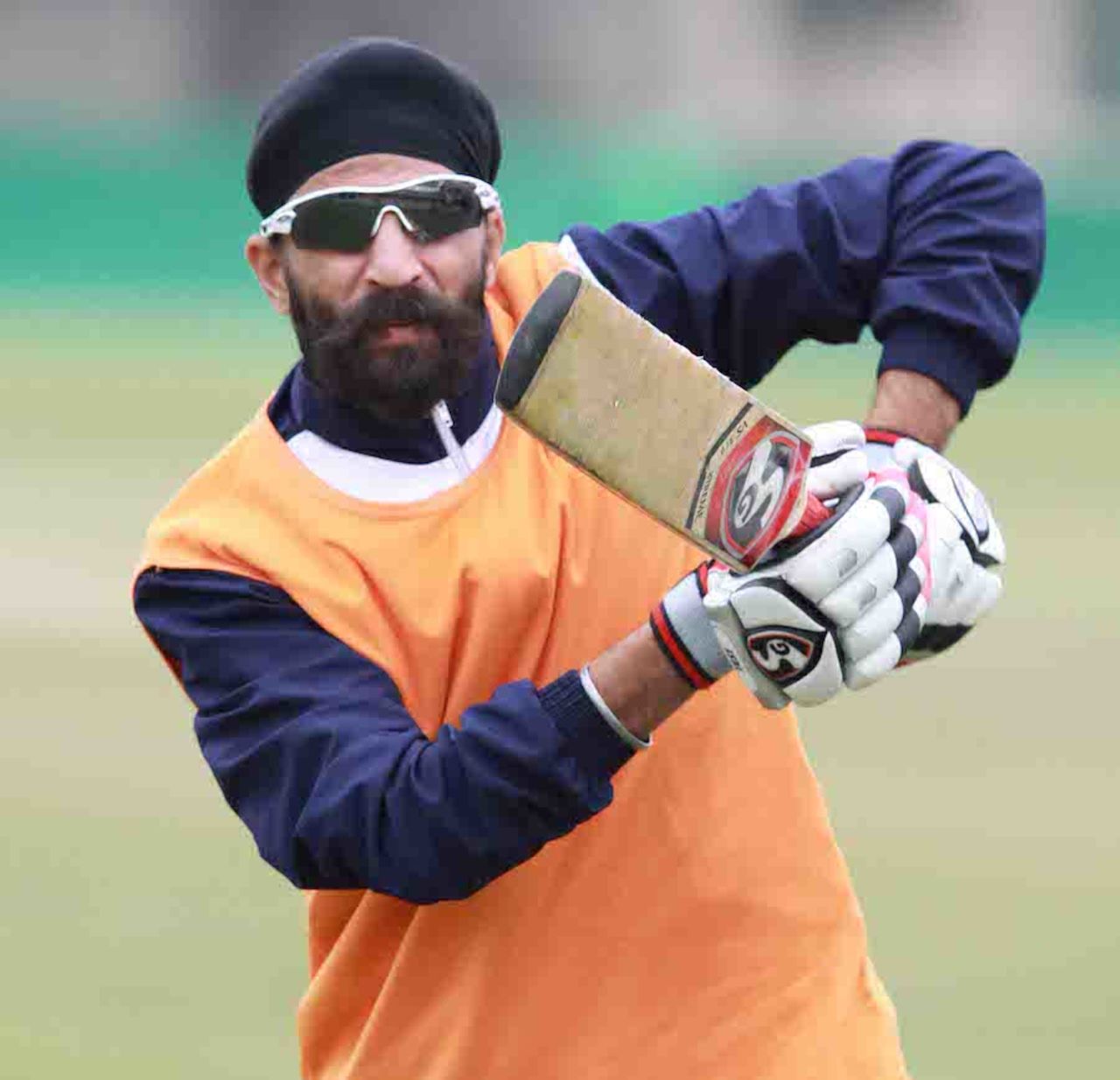 Hardeep Singh during a practice session, Dharamsala, February 17, 2013