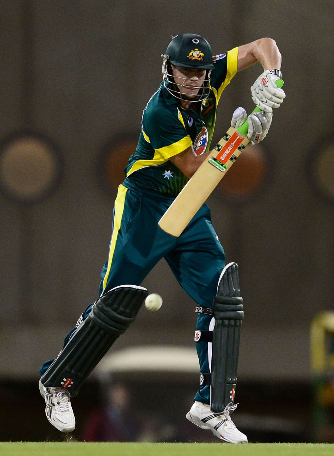 James Faulkner began his innings watchfully, Australia v England, 2nd ODI, Gabba, January 17, 2014