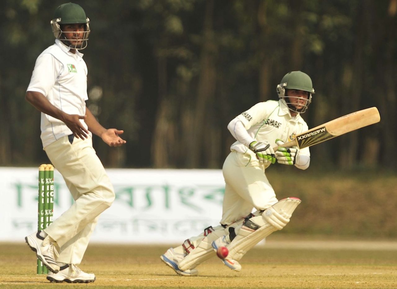 Mominul Haque fell six short of a hundred, East Zone v North Zone, Bangladesh Cricket League, 1st day, Savar, January 18, 2014