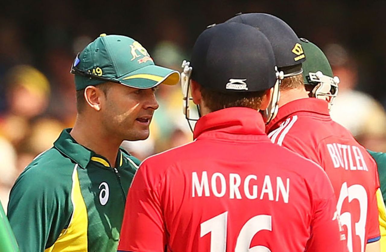 Tempers frayed when Eoin Morgan didn't walk, Australia v England, 3rd ODI, Sydney, January 19, 2014
