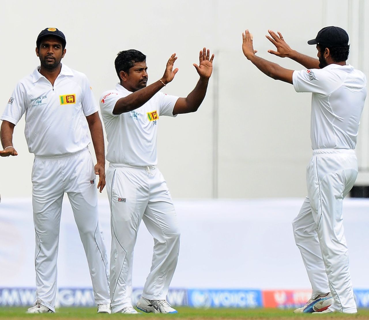 Rangana Herath completed his five-for, Pakistan v Sri Lanka, 3rd Test, Sharjah, 4th day, January 19, 2014