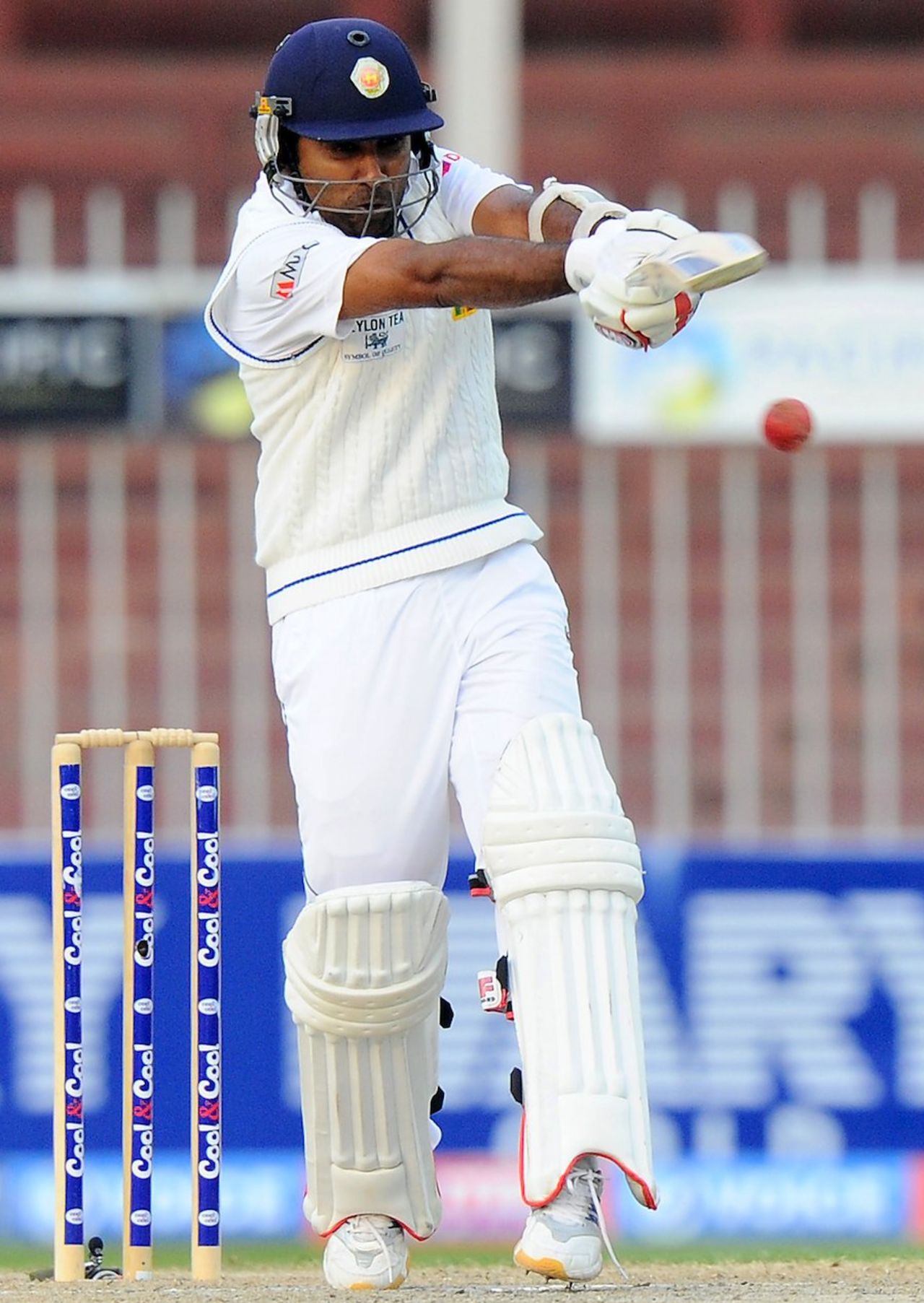 Mahela Jayawardene pulls, Pakistan v Sri Lanka, 3rd Test, Sharjah, 4th day, January 19, 2014