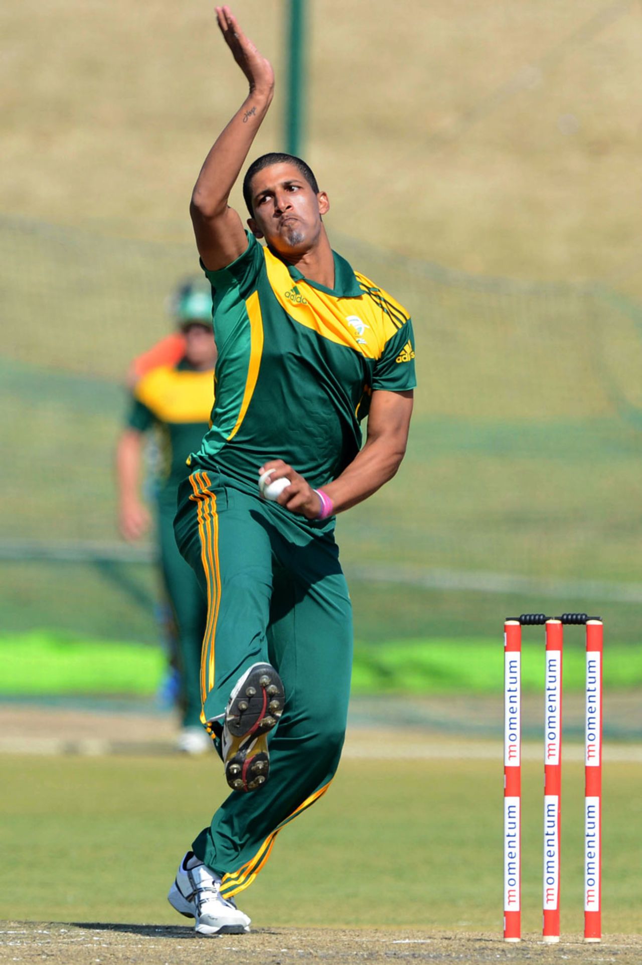 Beuran Hendricks in action for South Africa A, Pretoria, August, 9, 2013