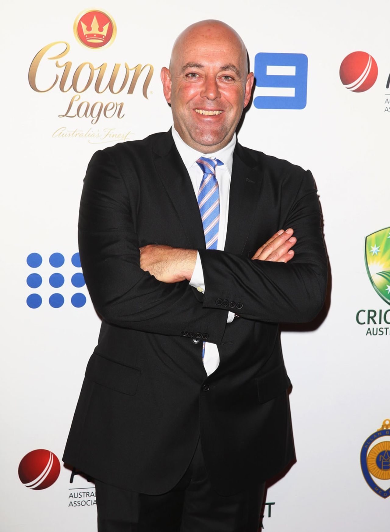 Darren Lehmann is all smiles at the red carpet, Sydney, January 20, 2014