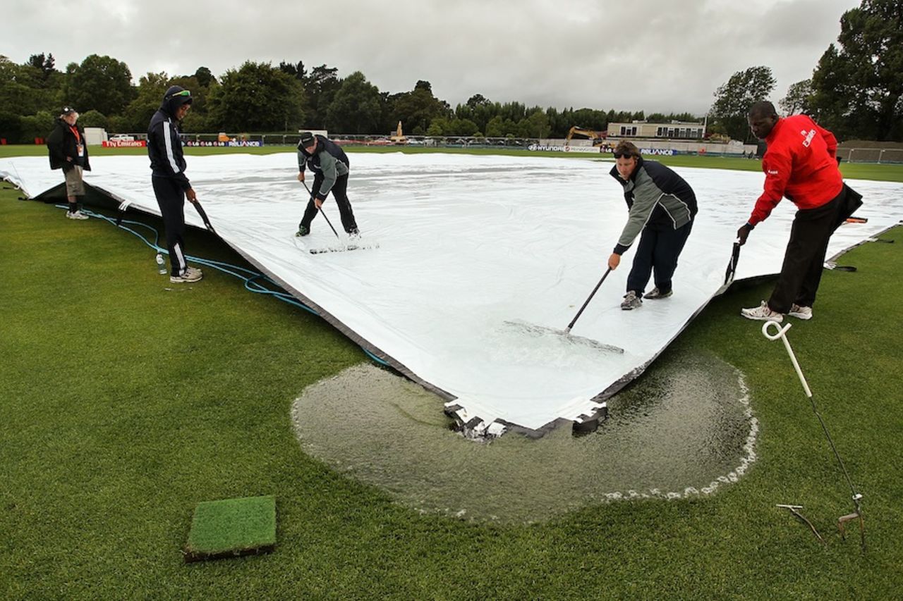 Rain reduced the match to 41 overs per side, Canada v Nepal, ICC World Cup Qualifier, Group A, Christchurch, January 21, 2014
