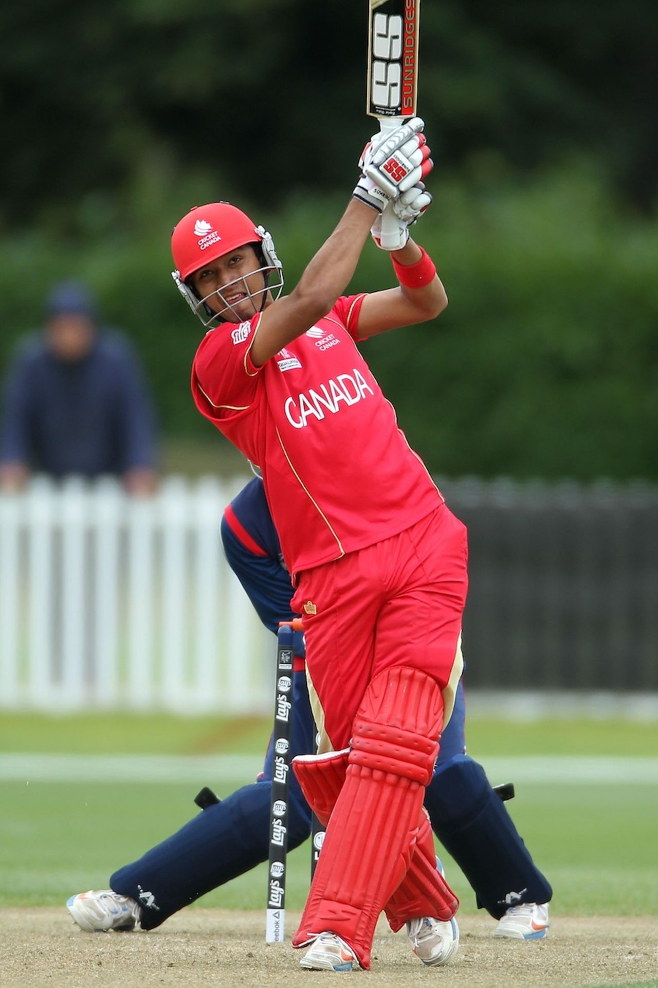 Nitish Kumar struck seven boundaries in his fifty, Canada v Nepal, ICC World Cup Qualifier, Group A, Christchurch, January 21, 2014