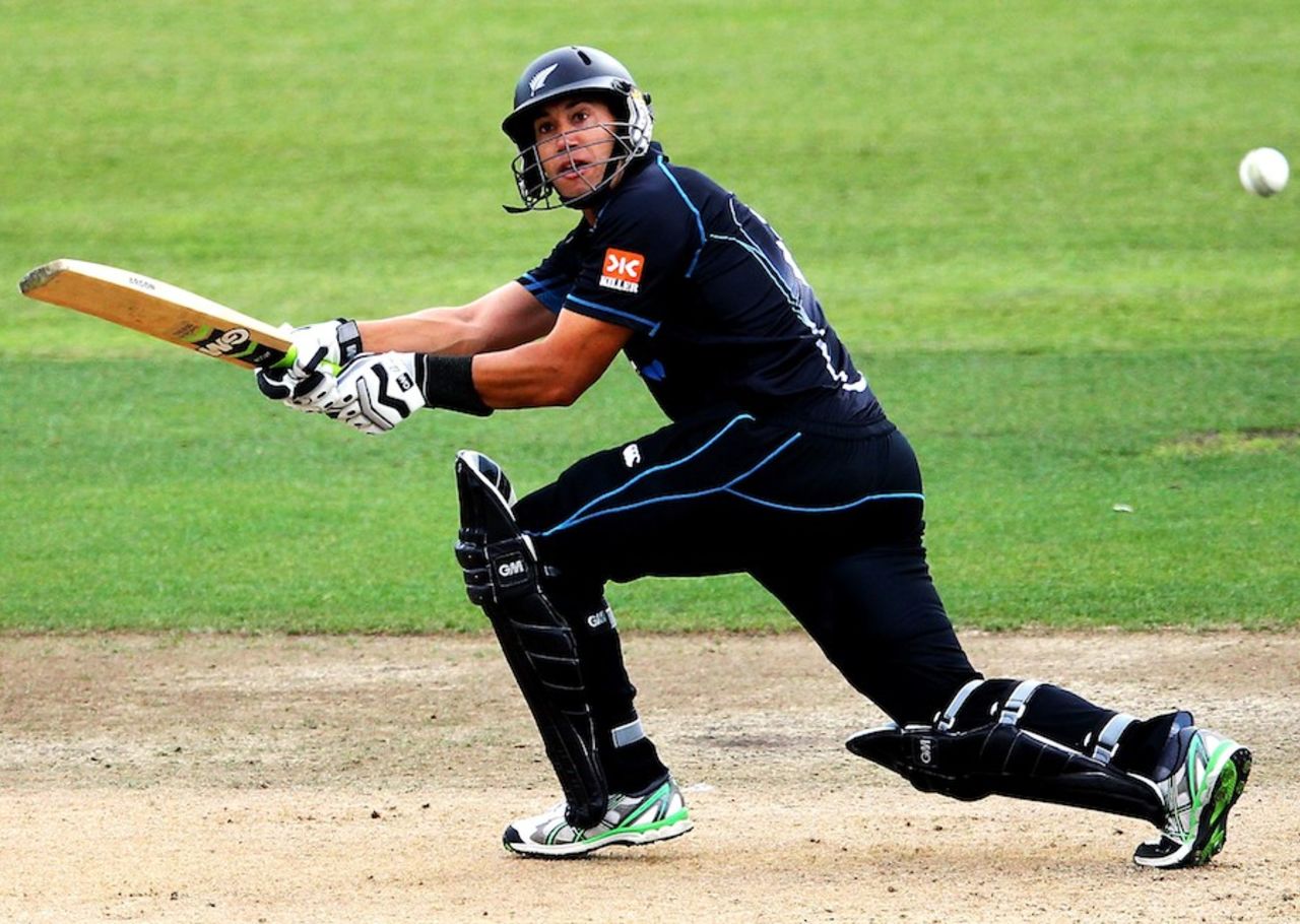 Ross Taylor scored 57 off 56 balls , New Zealand v India, 2nd ODI, Hamilton, January 22, 2014