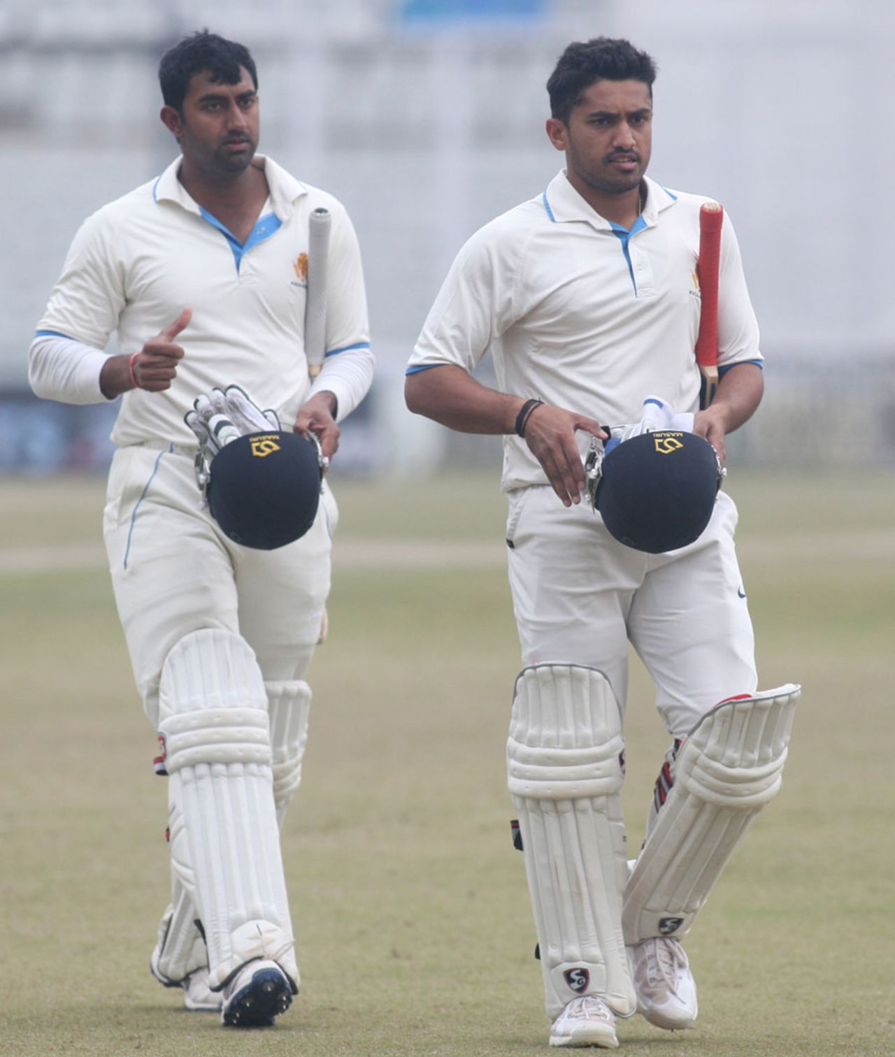 Amit Verma and Karun Nair put on 206 for the sixth wicket, Punjab v Karnataka, Ranji Trophy semi-final, 4th day, Mohali, January 21, 2014