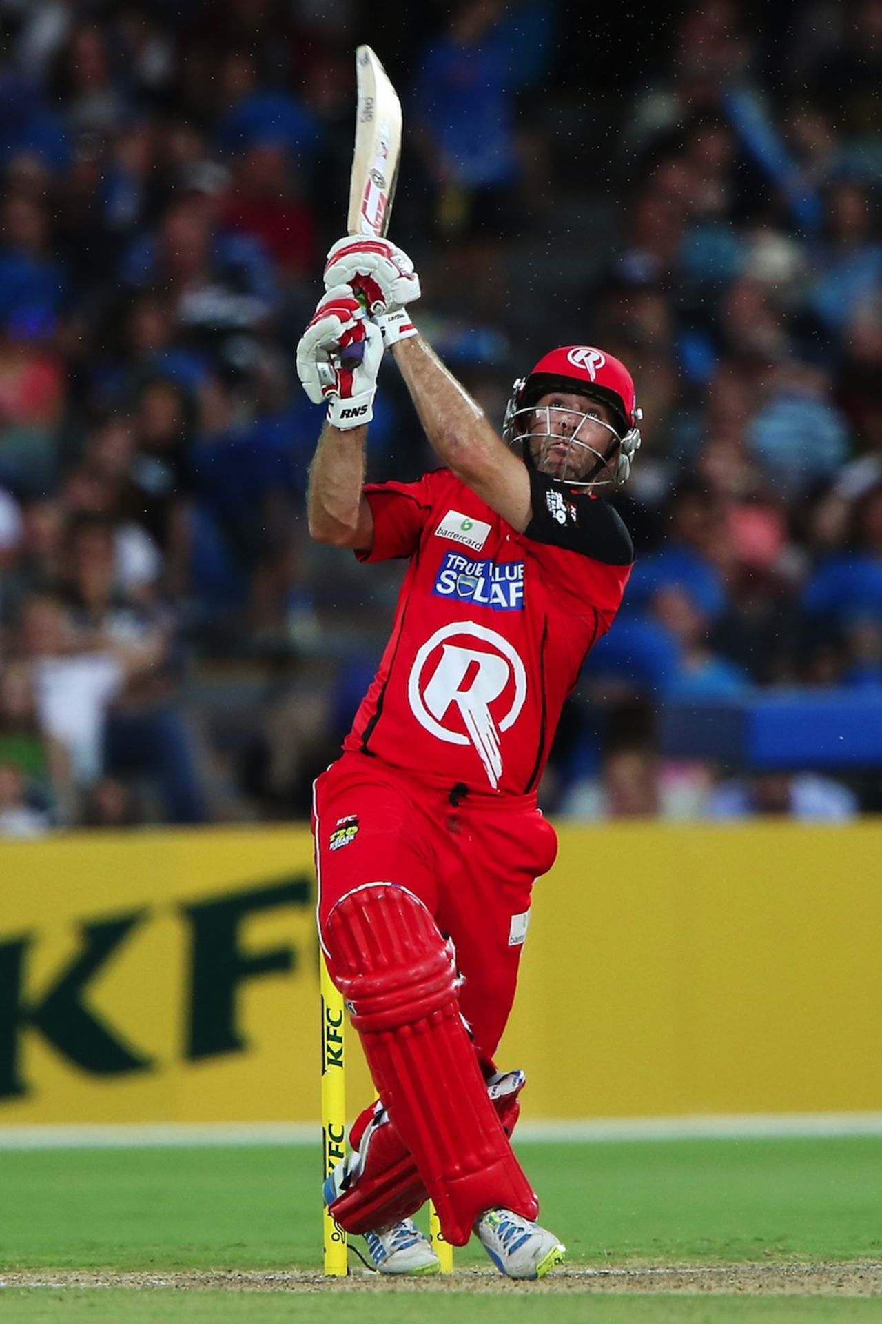 Ben Rohrer takes the aerial route, Adelaide Strikers v Melbourne Renegades, Big Bash League, Adelaide, January 22, 2014