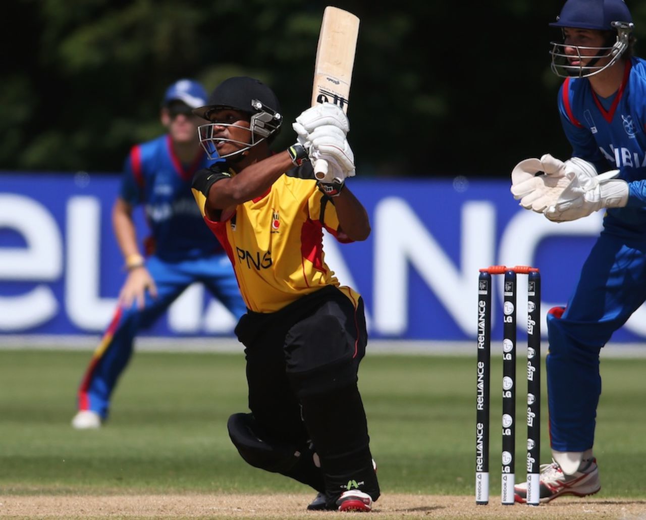 Lega Siaka scored a match-winning century,  Namibia v Papua New Guinea, ICC Cricket World Cup Qualifier, Mount Maunganui, January 23, 2014