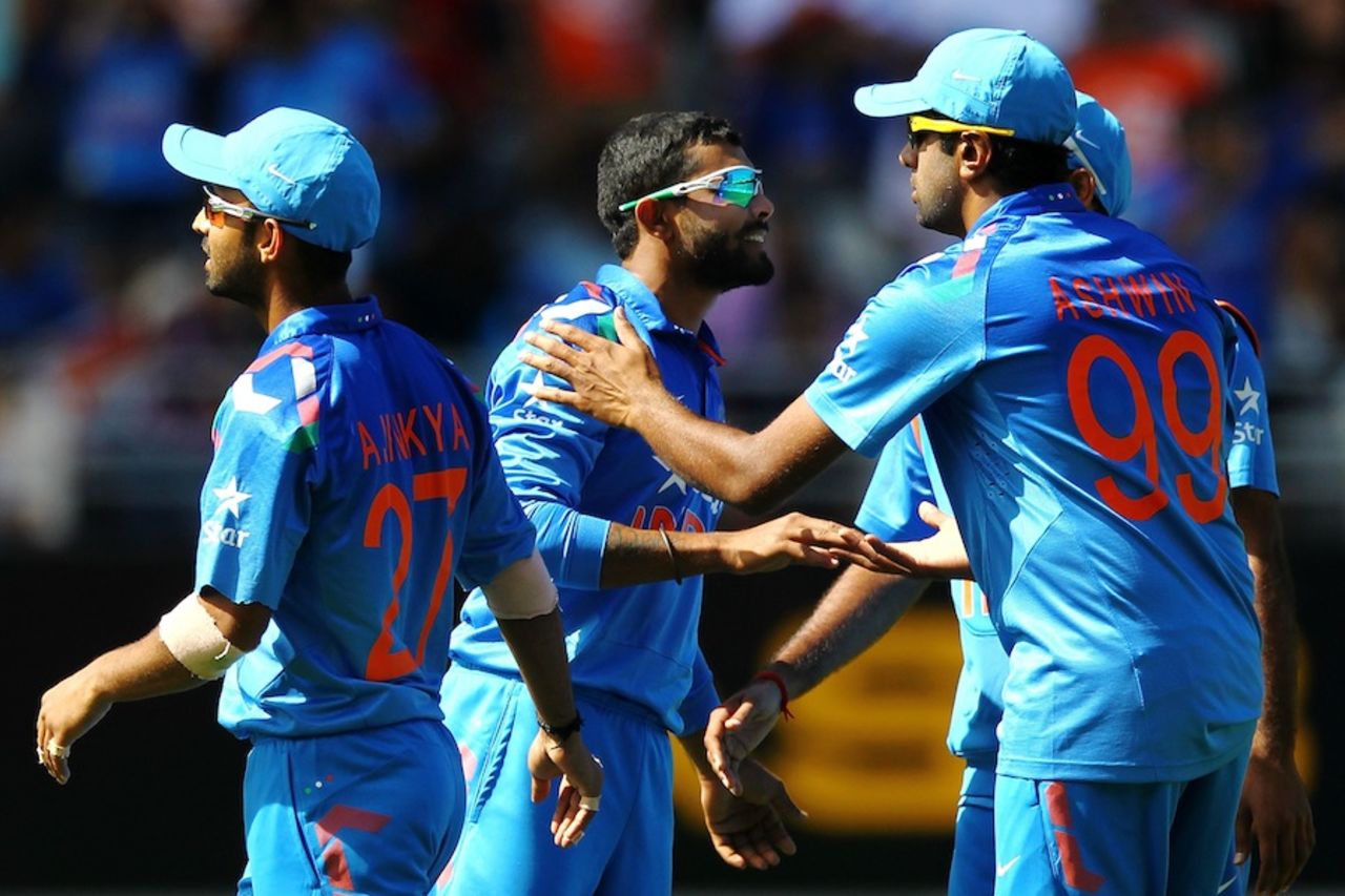 Ravindra Jadeja bowled an economical spell, New Zealand v India, 3rd ODI, Auckland, January 25, 2014