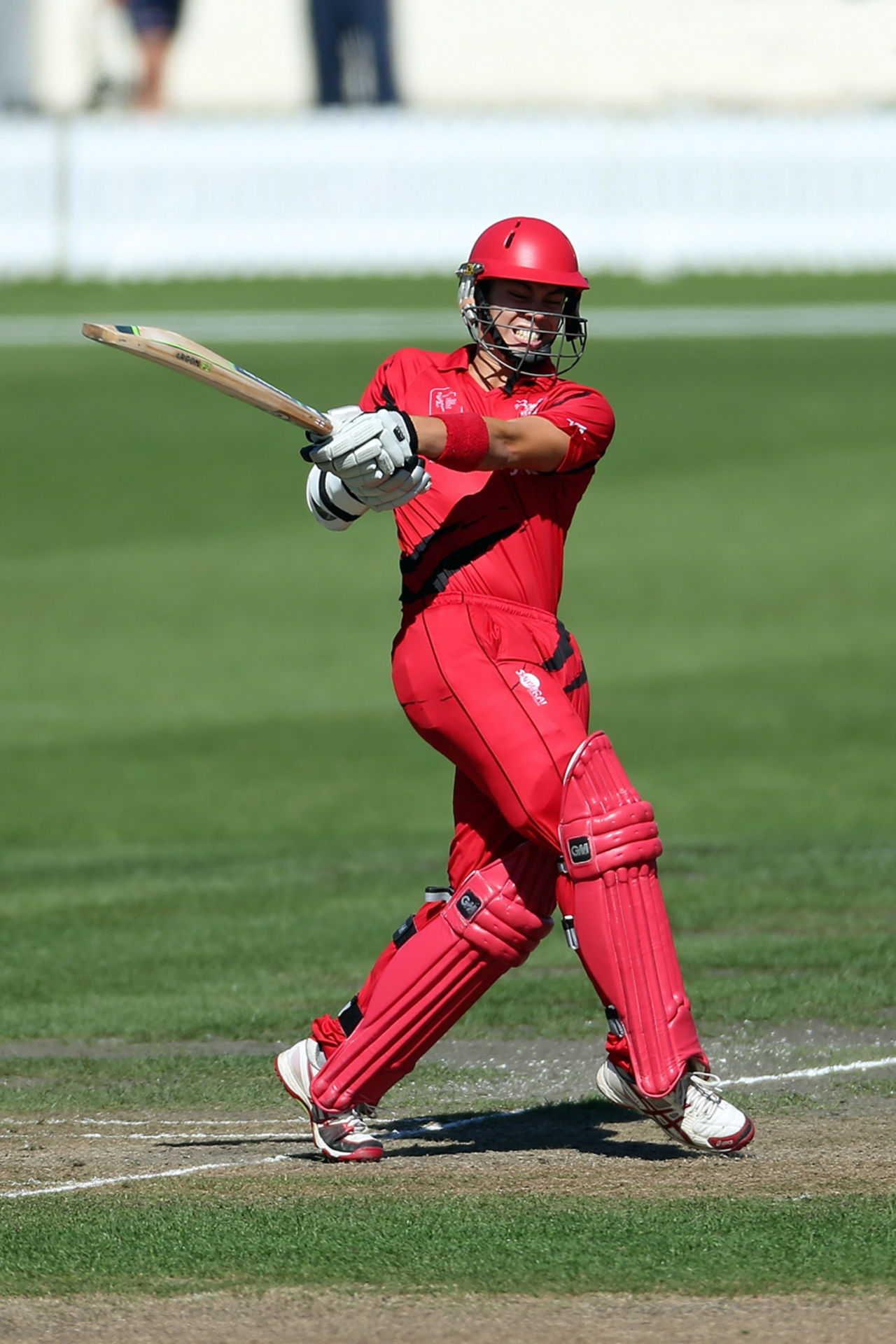 Mark Chapman of Hong Kong bats during the ICC Cricket World Cup Qualifier match between Namibia and Hong Kong at Mainpower Oval on January 28, 2014 in Rangiora, New Zealand. (Photo by Martin Hunter-IDI/IDI via Getty Images)