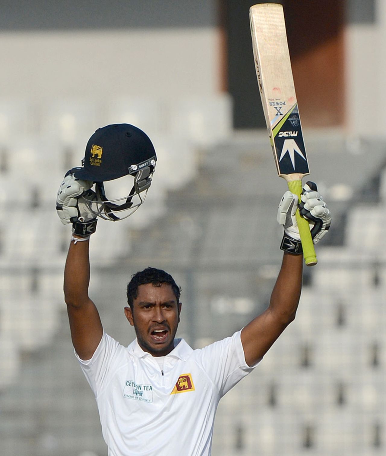 Kithuruwan Vithanage scored his maiden Test ton, Bangladesh v Sri Lanka, 1st Test, Mirpur, 3rd day, January 29, 2014