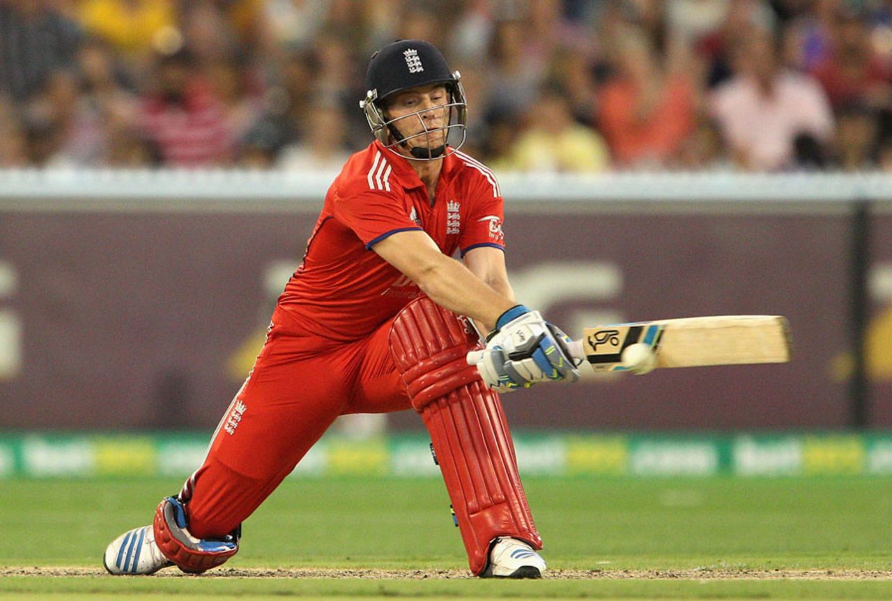 Jos Buttler top-scored with 22, Australia v England, 2nd T20, Melbourne, January 31, 2014