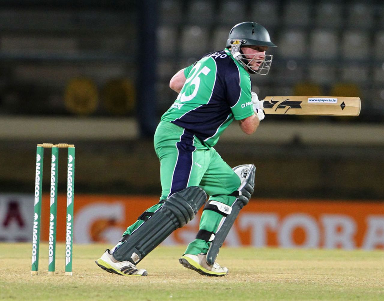 Andrew Poynter was the only Ireland batsman to make a fifty, Guyana v Ireland, Nagico Super50, Port-of-Spain, January 31, 2014