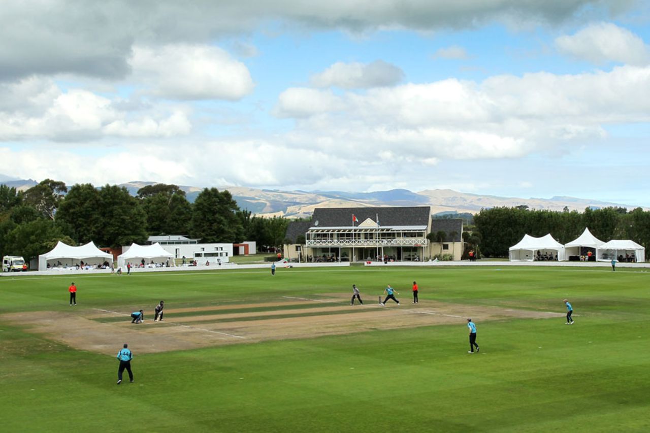 A view of the Burt Sutcliffe Oval, Scotland v United Arab Emirates, World Cup 2015 Qualifier, final, Lincoln, February 1, 2014