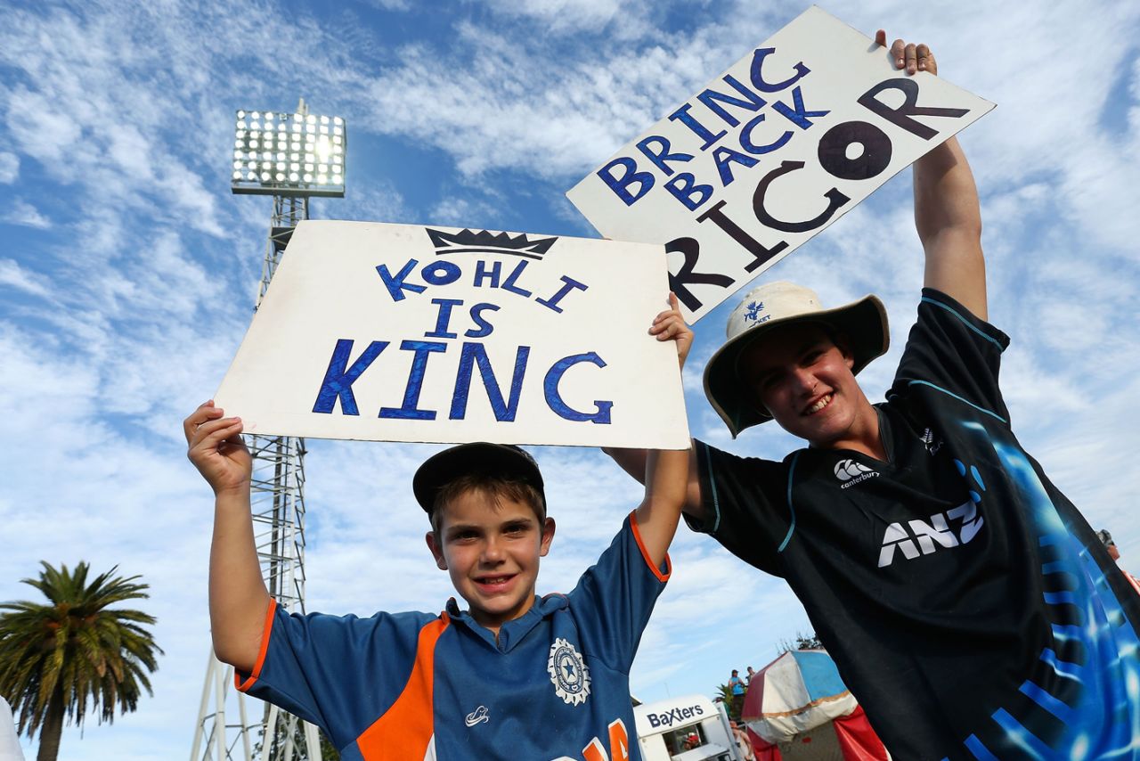 Fans show their support, New Zealand v India, 1st ODI, Napier, January 19, 2014
