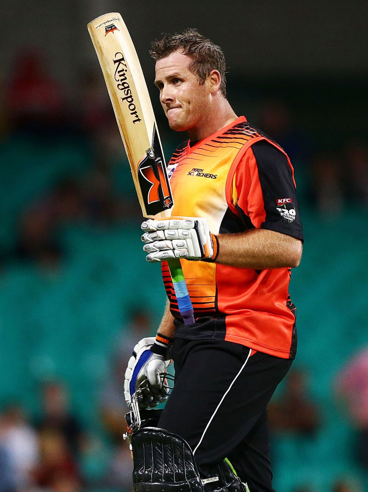 Craig Simmons scored his second T20 century, Sydney Sixers v Perth Scorchers, BBL 2nd semi-final, Sydney, February 5, 2014