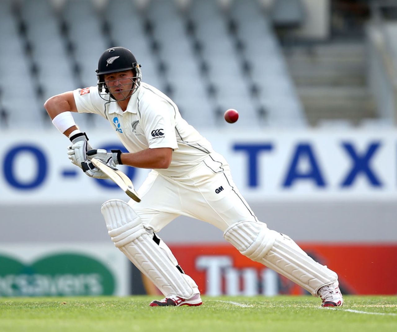 Corey Anderson targets the off side, New Zealand v India, 1st Test, Auckland, 1st day, February 6, 2014