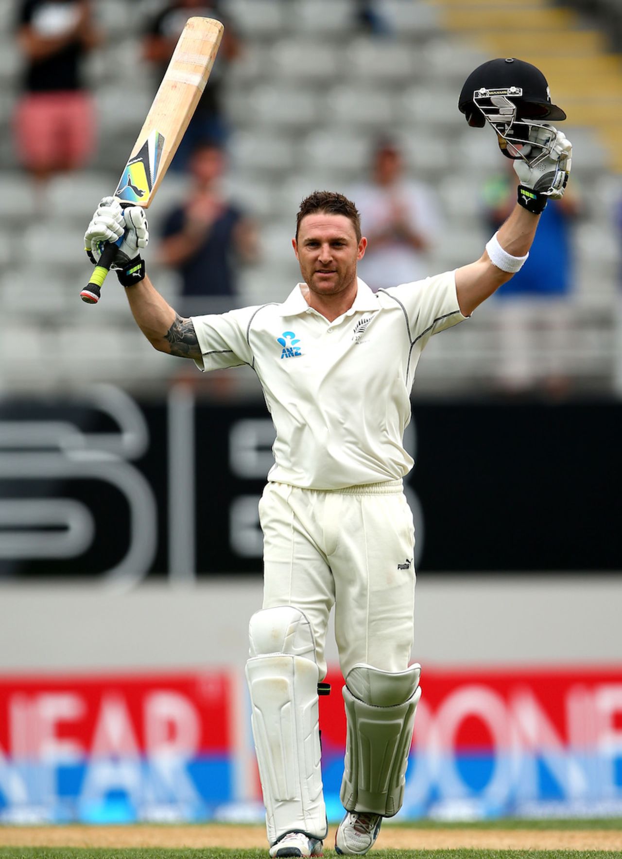 Brendon McCullum reached his second double-century at the stroke of lunch, New Zealand v India, 1st Test, Auckland, 2nd day, February 7, 2014