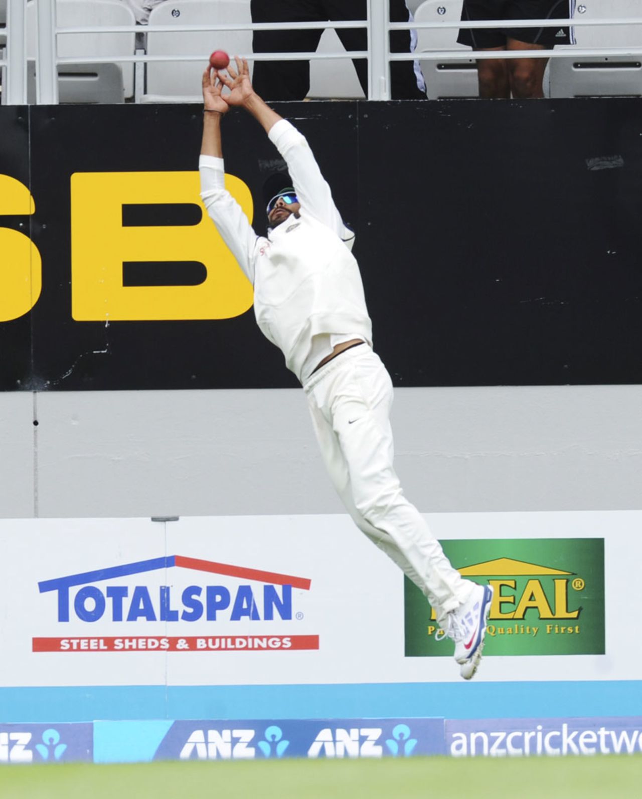 Ravindra Jadeja takes a blinder, New Zealand v India, 1st Test, Auckland, 2nd day, February 7, 2014