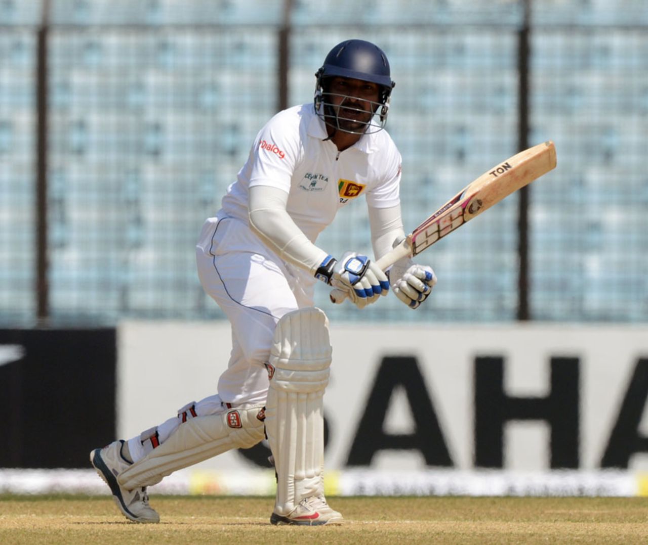 Kumar Sangakkara sets off for a run, Bangladesh v Sri Lanka, 2nd Test, Chittagong, 4th day, February 7, 2014