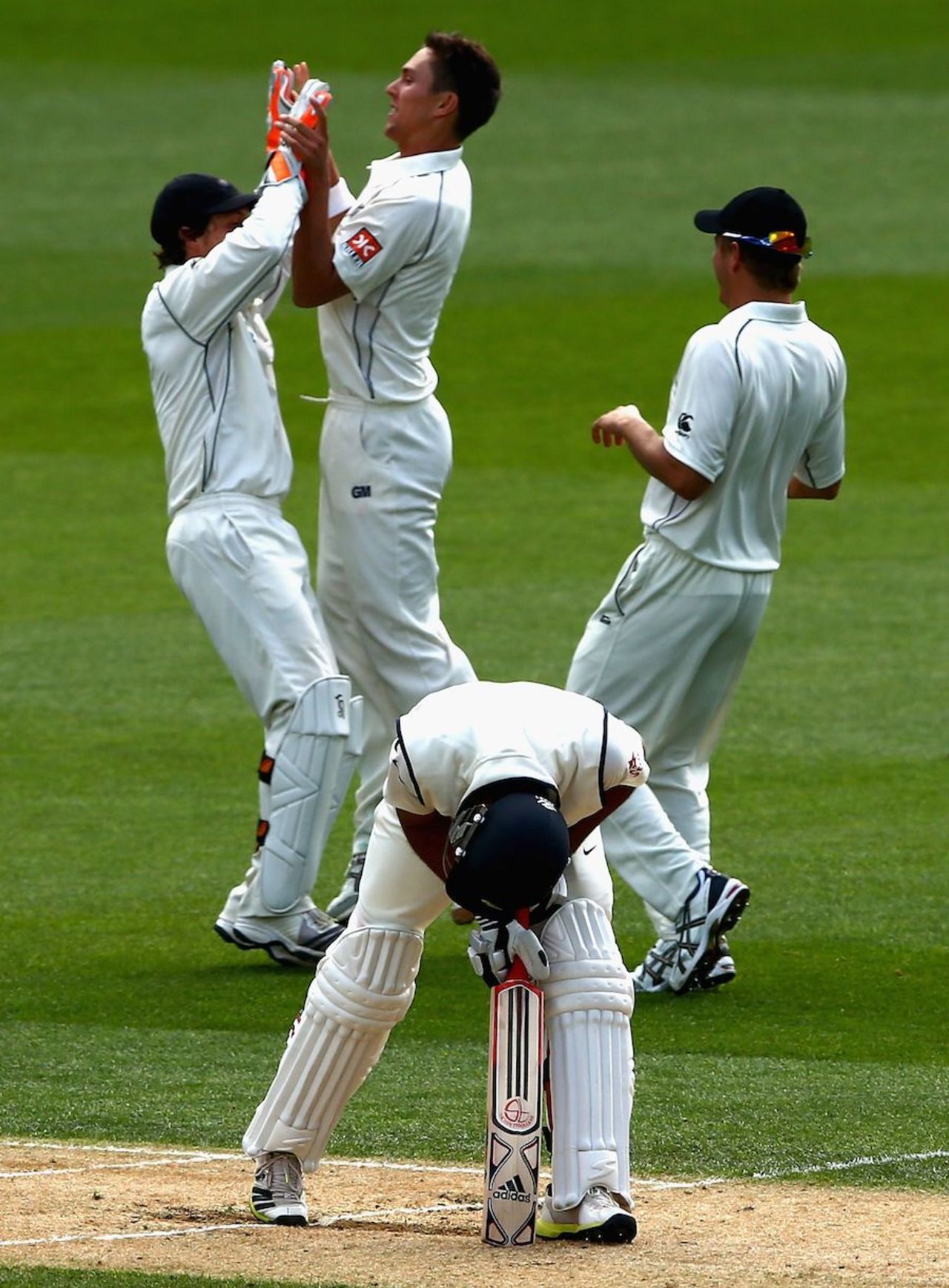 Rohit Sharma is gutted after his dismissal, New Zealand v India, 1st Test, Auckland, 3rd day, February 8, 2014