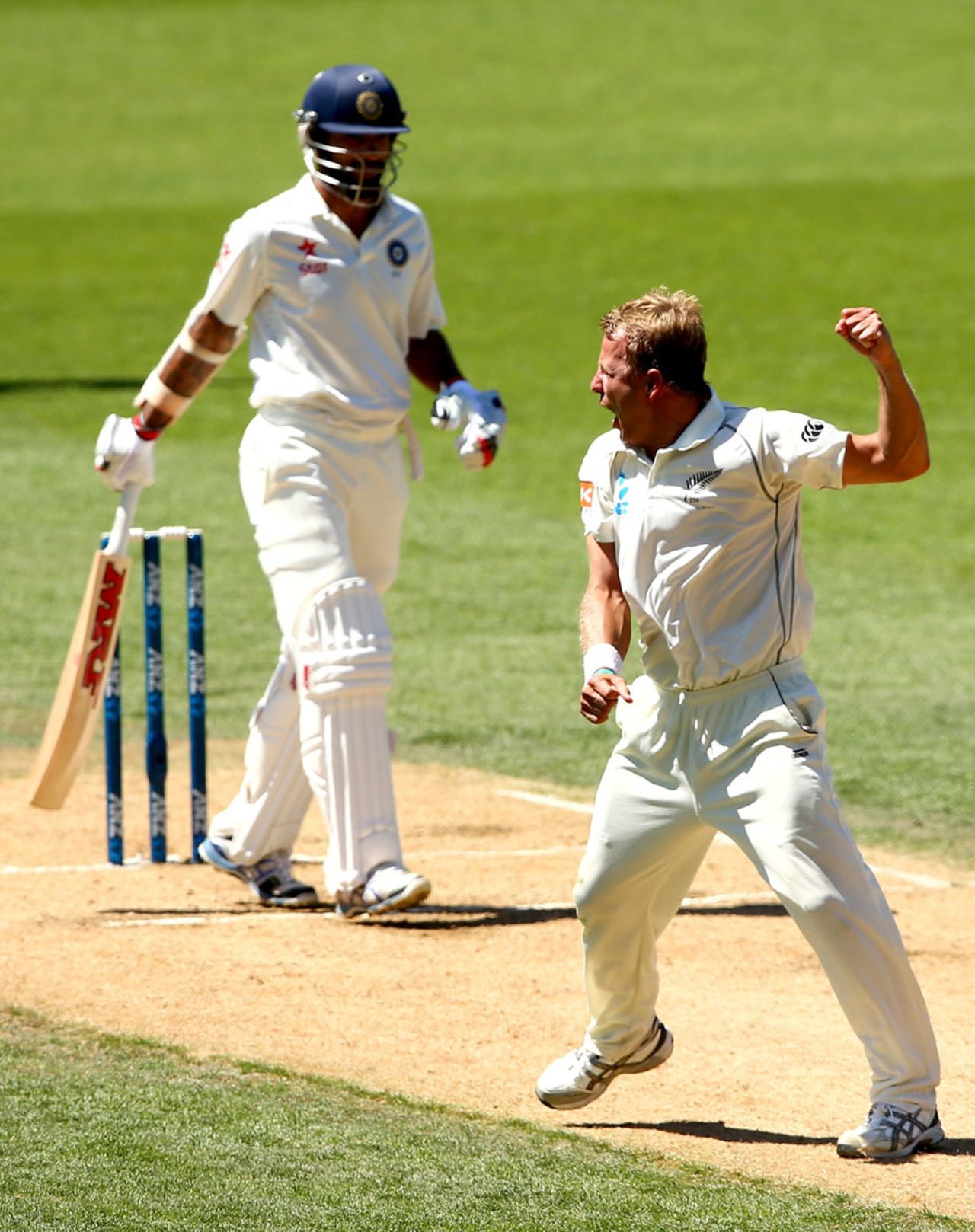 Neil Wagner produced a ripper to end Shikhar Dhawan innings, New Zealand v India, 1st Test, Auckland, 4th day, February 9, 2014