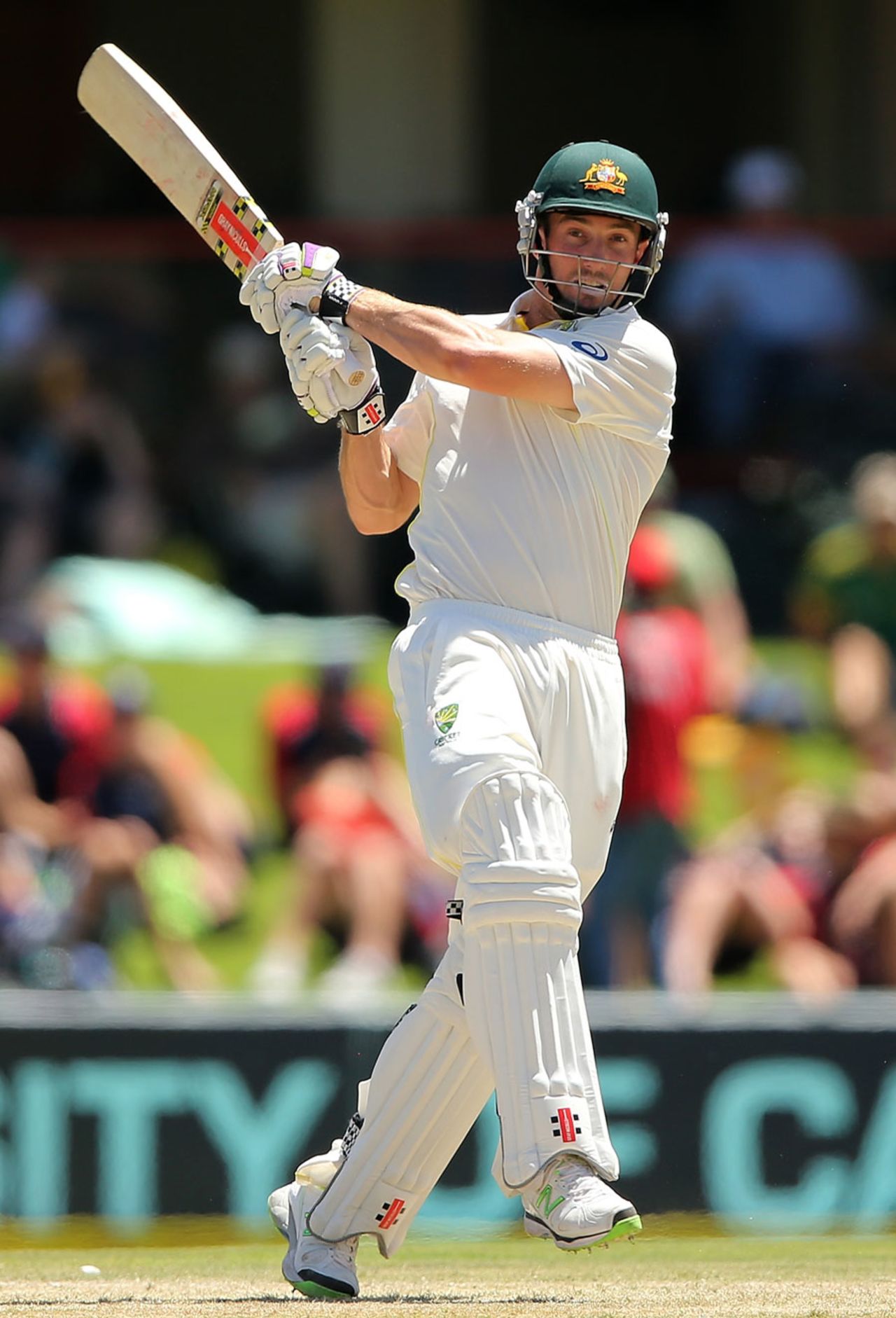Shaun Marsh pulls on his way to a half-century, South Africa v Australia, 1st Test, Centurion, 1st day, February 12, 2014