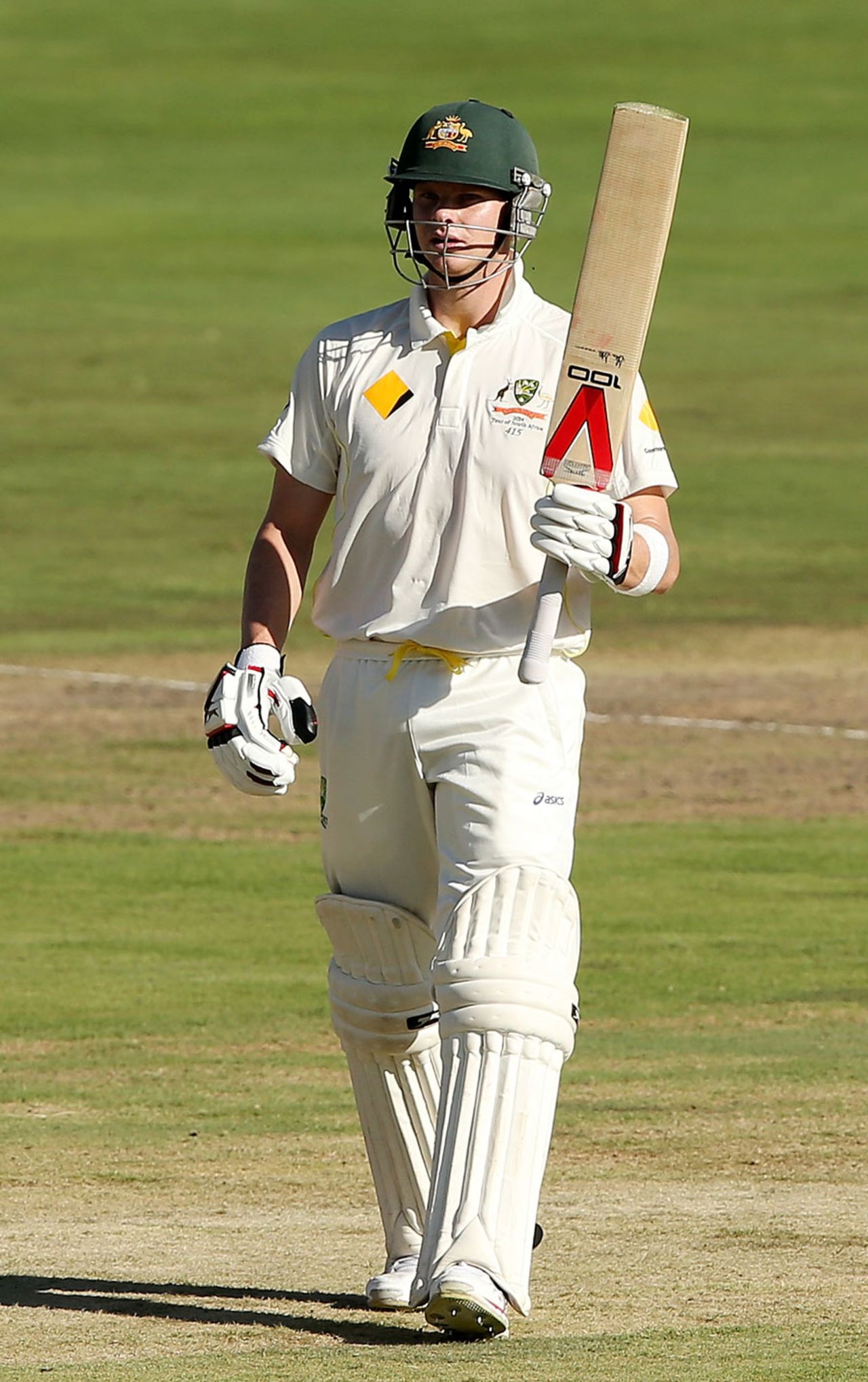 Steven Smith acknowledges his half-century, South Africa v Australia, 1st Test, Centurion, 1st day, February 12, 2014