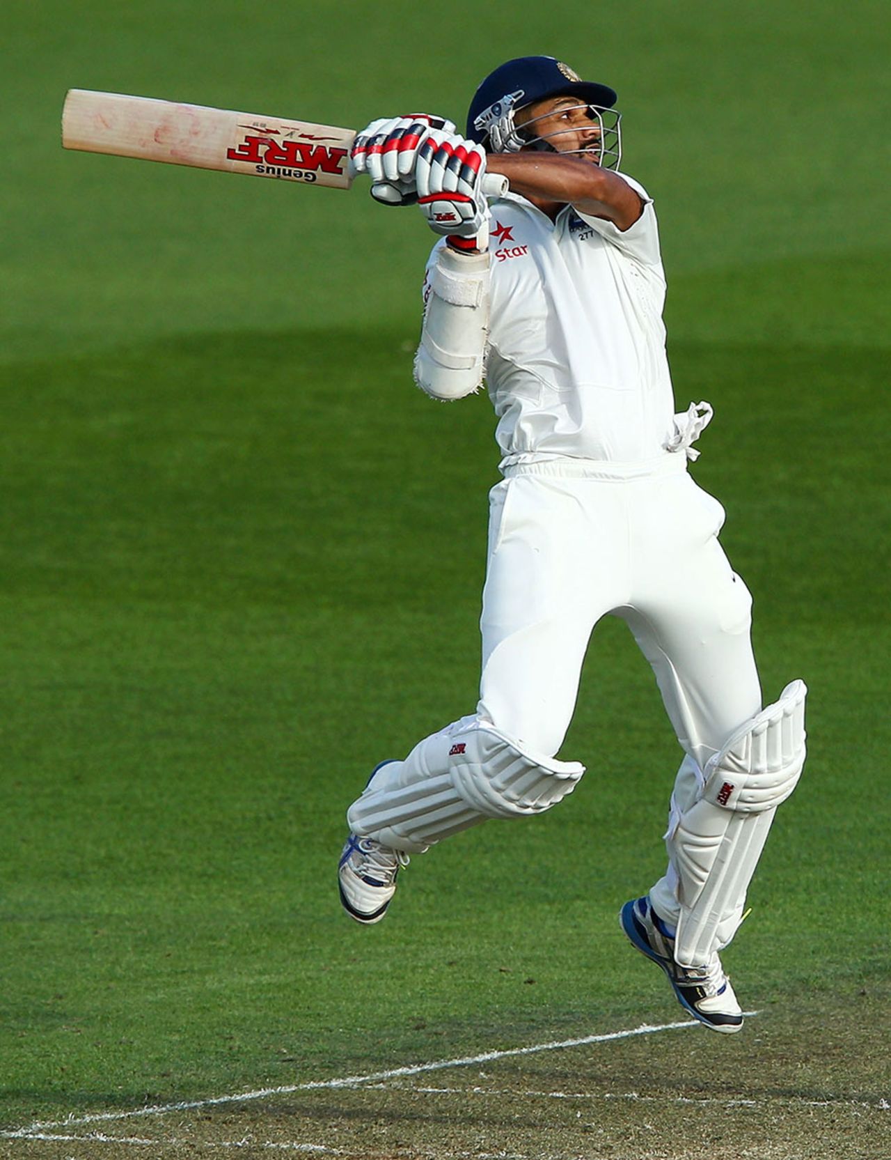 Shikhar Dhawan uppercuts Neil Wagner for six, New Zealand v India, 2nd Test, Wellington, 1st day, February 14, 2014