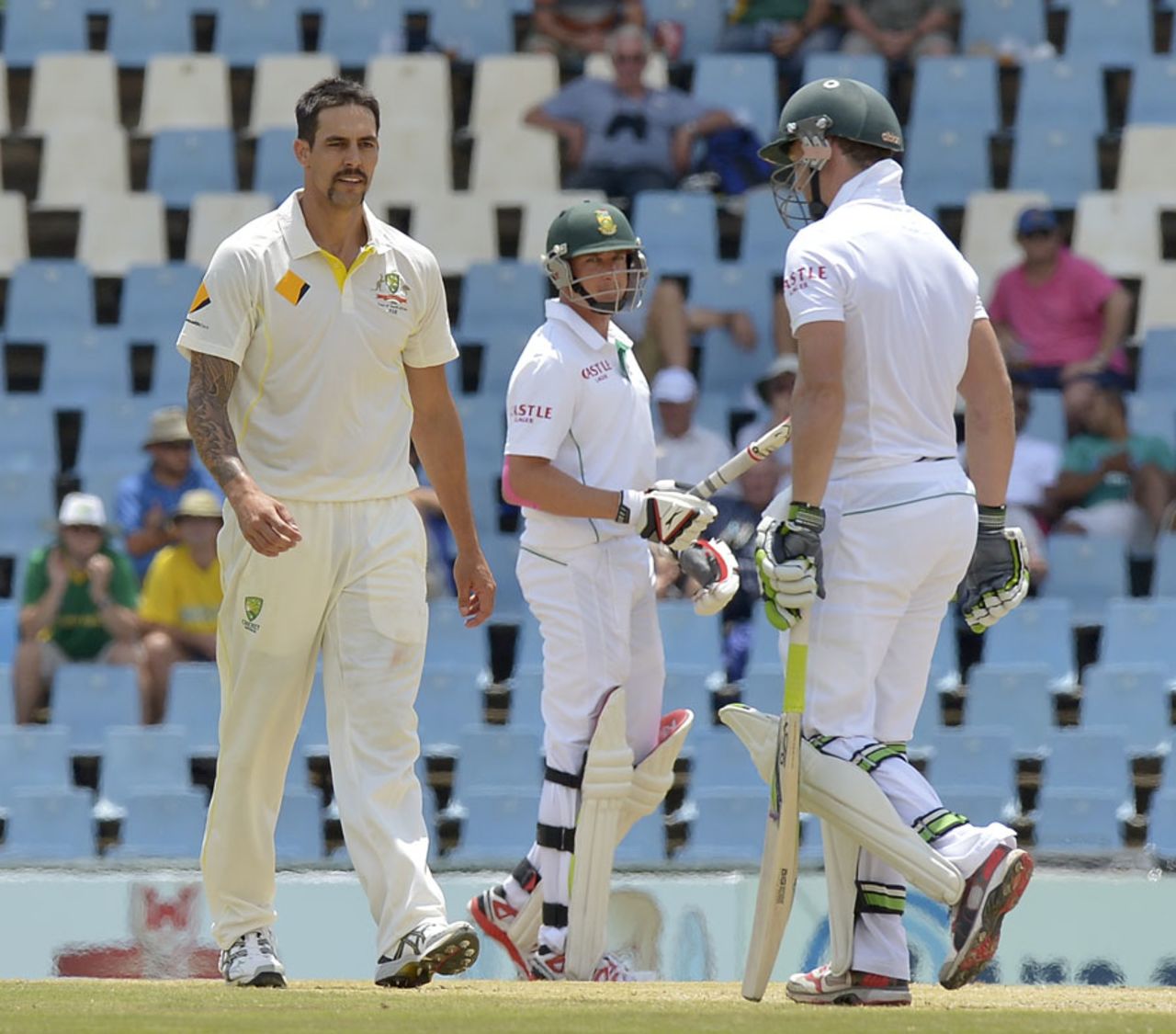 Mitchell Johnson removed AB de Villiers for 91, South Africa v Australia, 1st Test, Centurion Park, 3rd day, February 14, 2014