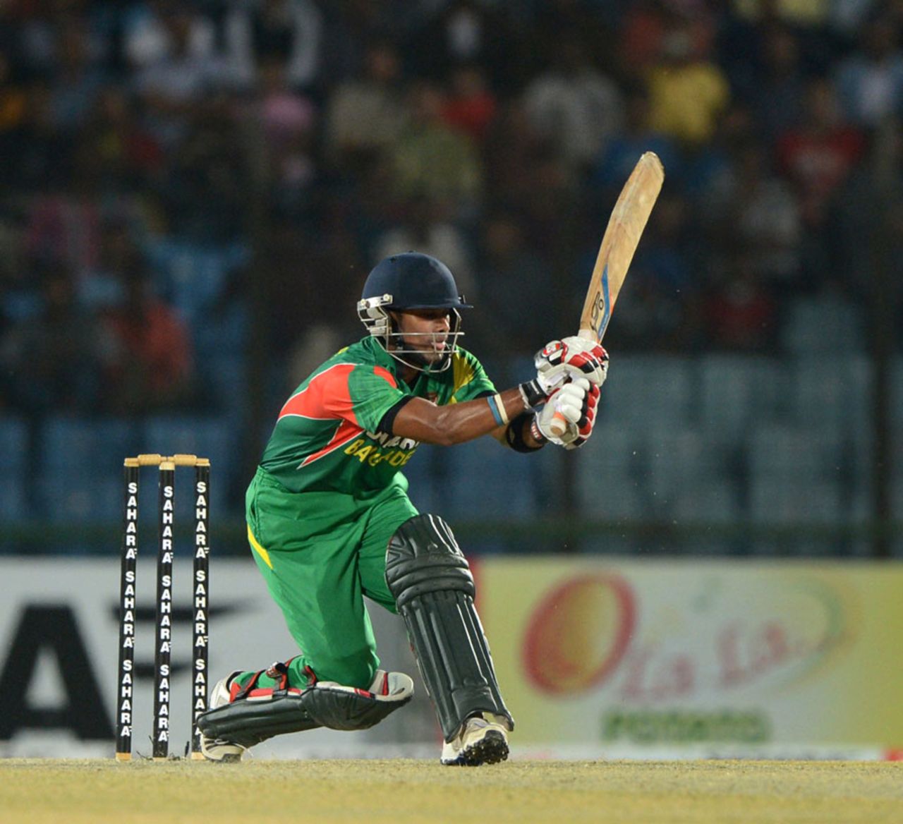 Sabbir Rahman flicks one away, Bangladesh v Sri Lanka, 2nd T20I, Chittagong, February 14, 2014