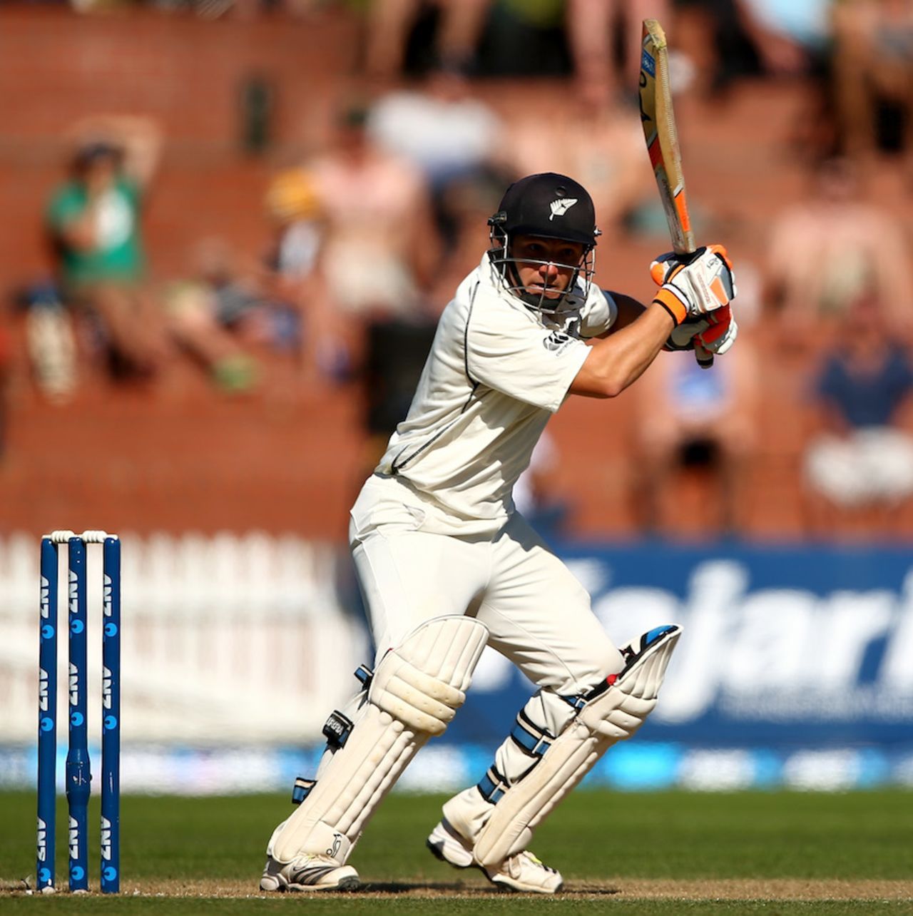 BJ Watling guides one behind point, New Zealand v India, 2nd Test, 3rd day, Wellington, February 16, 2014
