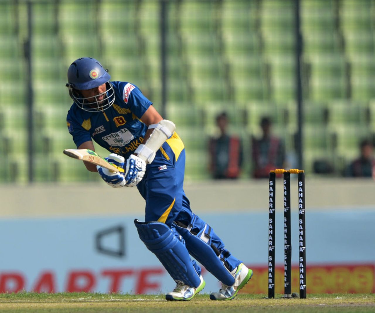 Tillakaratne Dilshan plays down the leg side, Bangladesh v Sri Lanka, 1st ODI, Mirpur, February 17, 2014