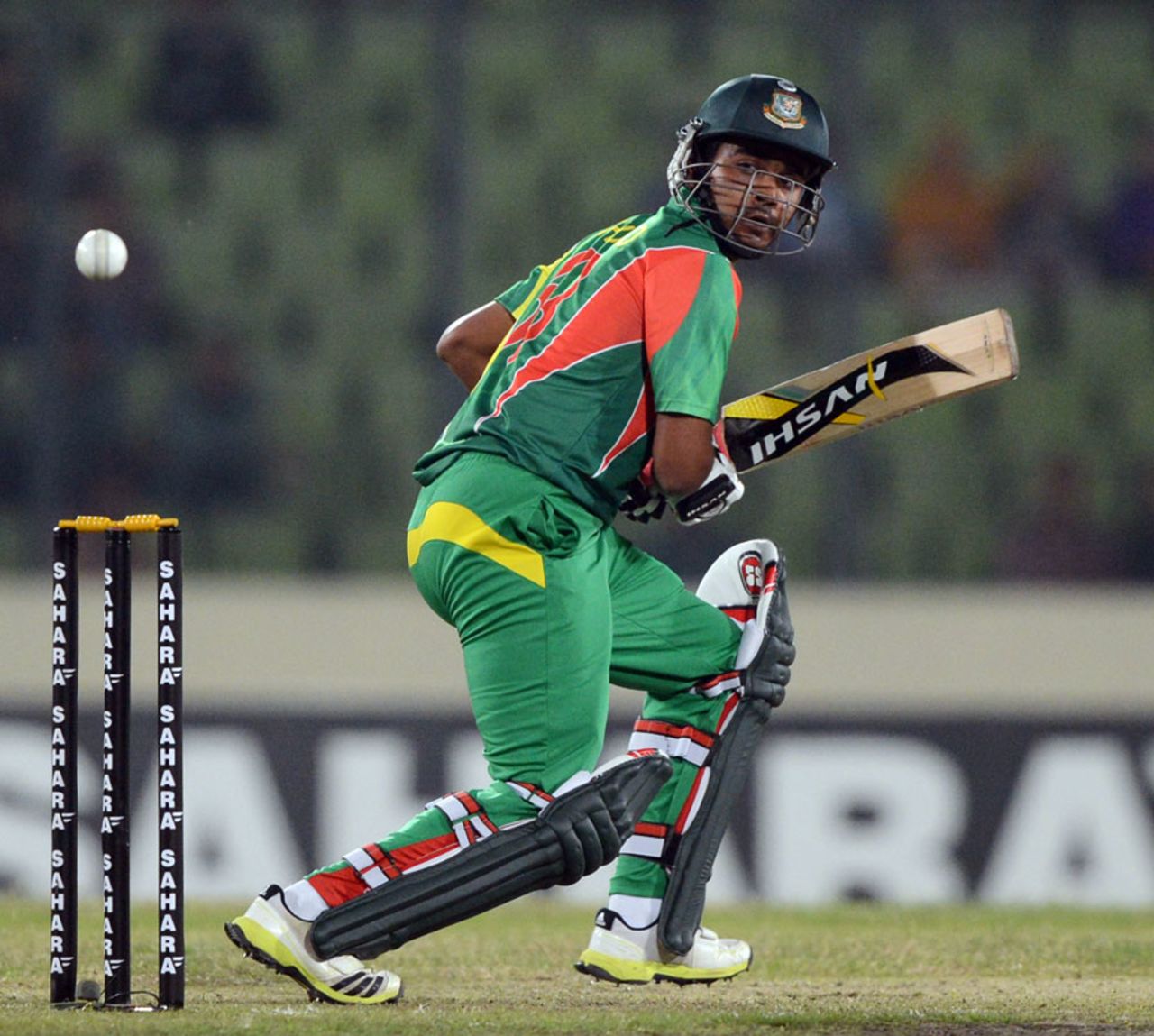 Shamsur Rahman plays a late cut, Bangladesh v Sri Lanka, 1st ODI, Mirpur, February 17, 2014