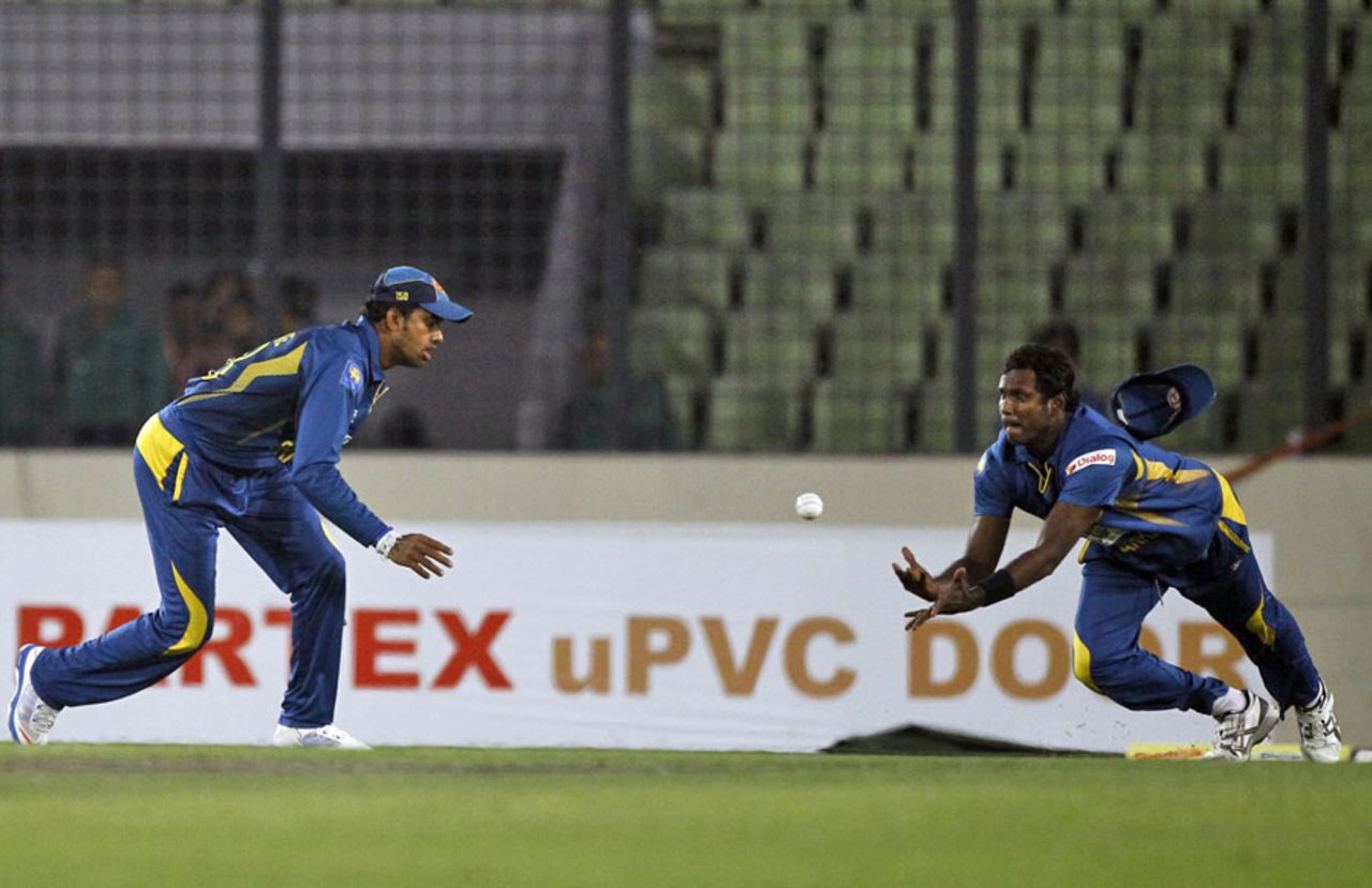 Angelo Mathews takes a blinder to dismiss Anamul Haque, Bangladesh v Sri Lanka, 1st ODI, Mirpur, February 17, 2014