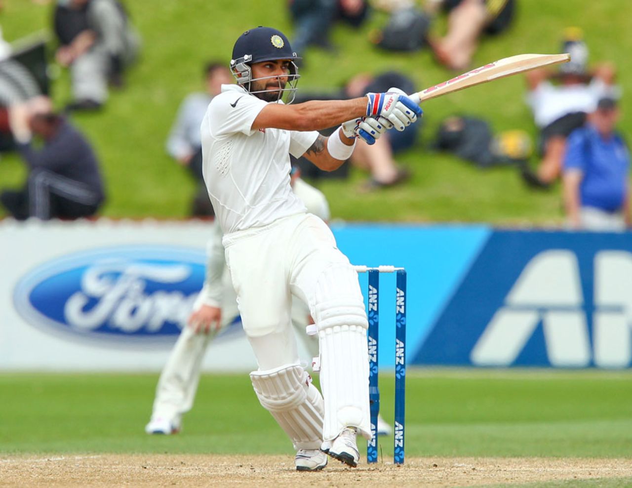 Virat Kohli executed the pull to maximum effect, New Zealand v India, 2nd Test, Wellington, 5th day, February 18, 2014